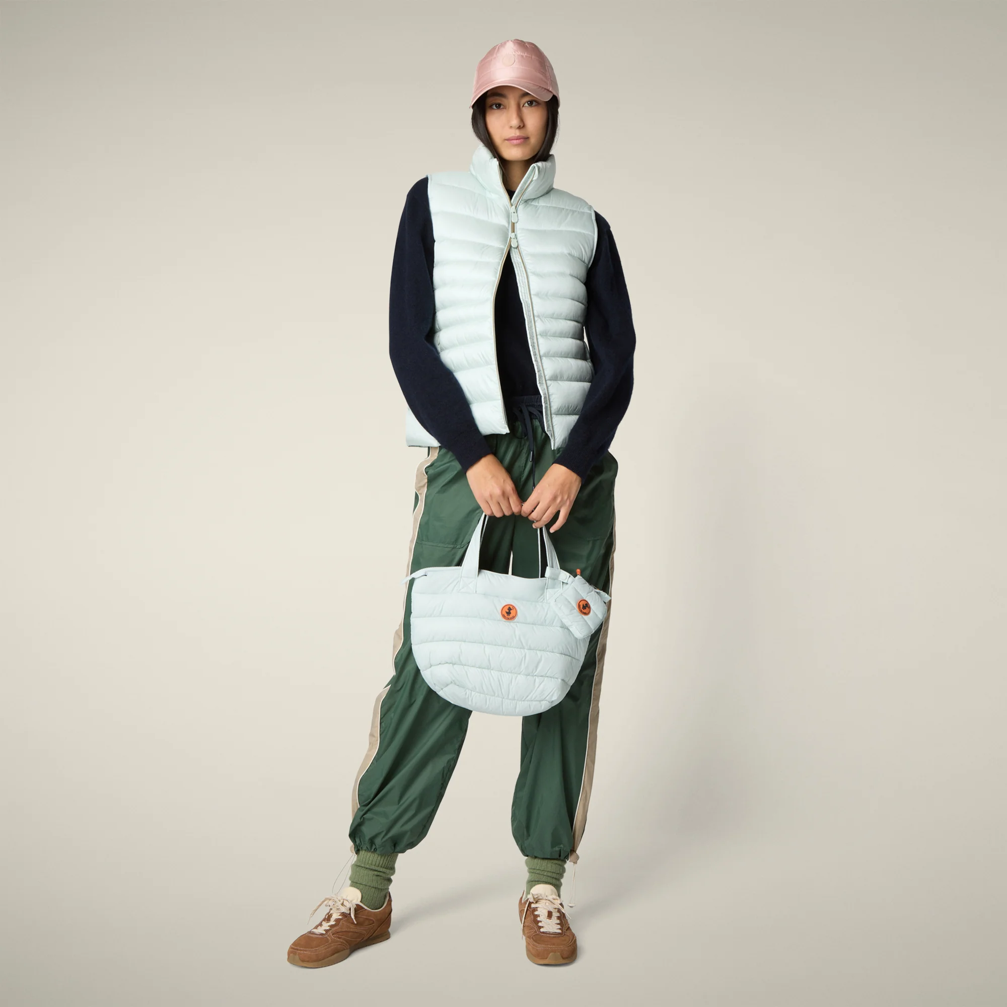 Women's Animal free puffer Vest Lynn in Glacier Blue