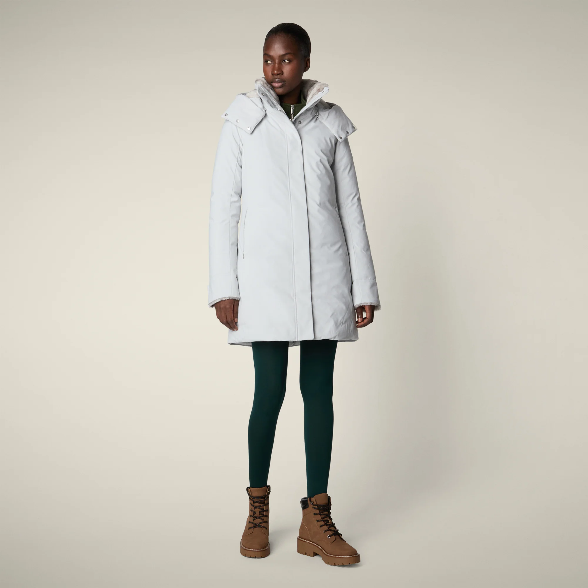 Women's parka samantah  in fog grey