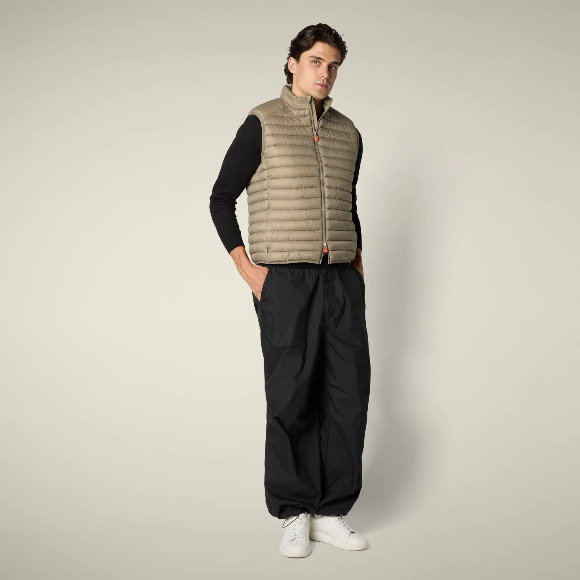Men's Puffer Vest Adam in Elephant grey