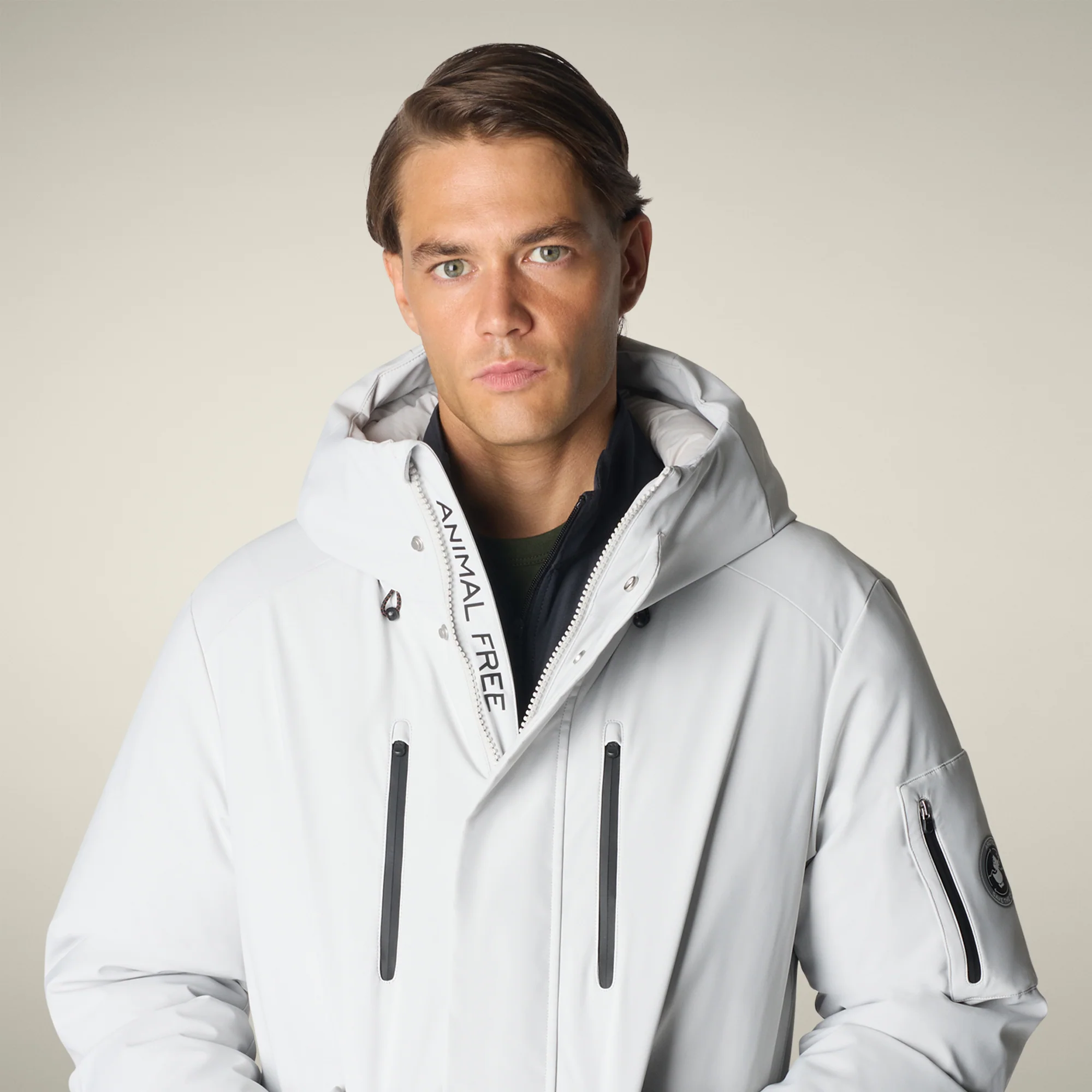 Men's parka hiram  in fog grey
