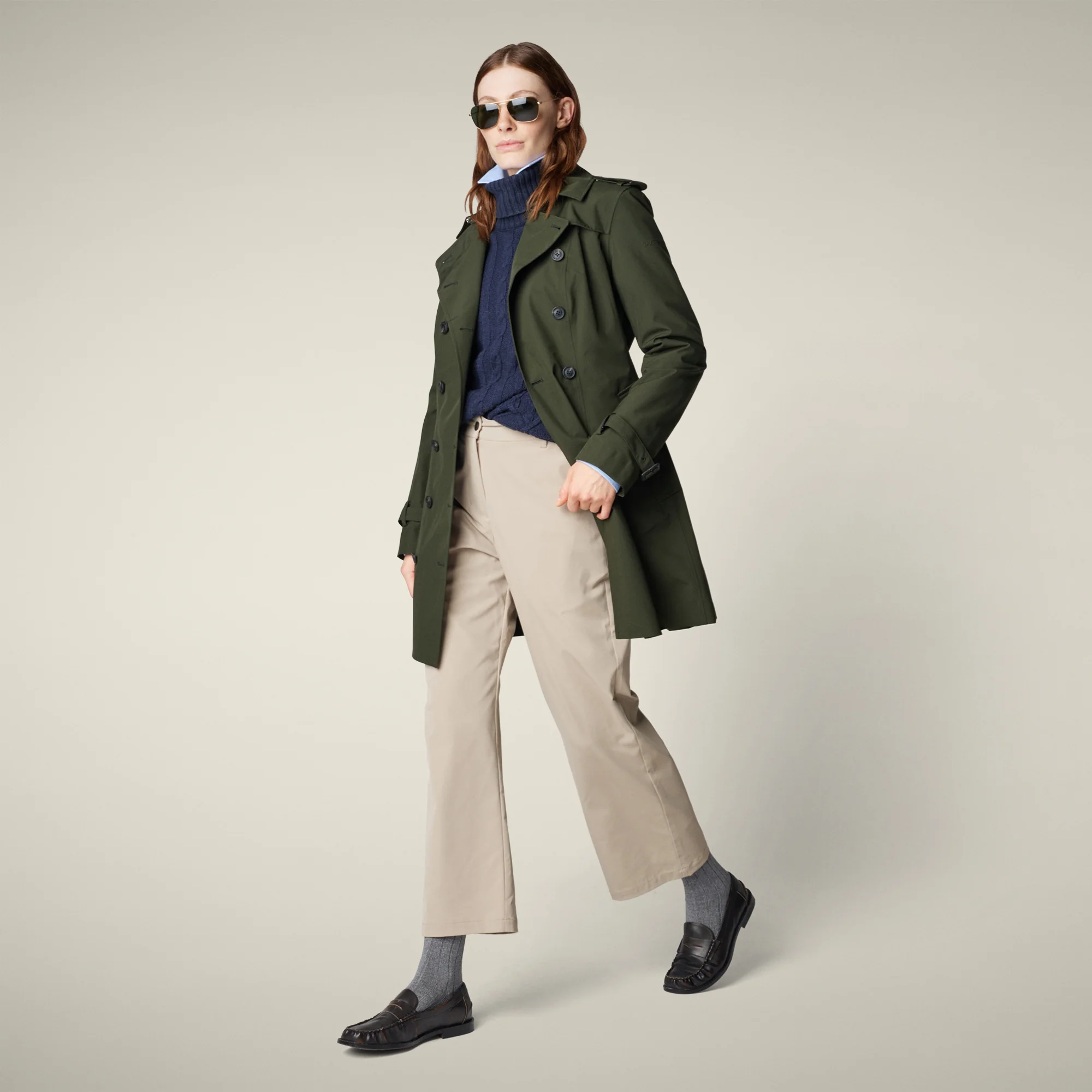 Women's Trench Coat Audrey in land green