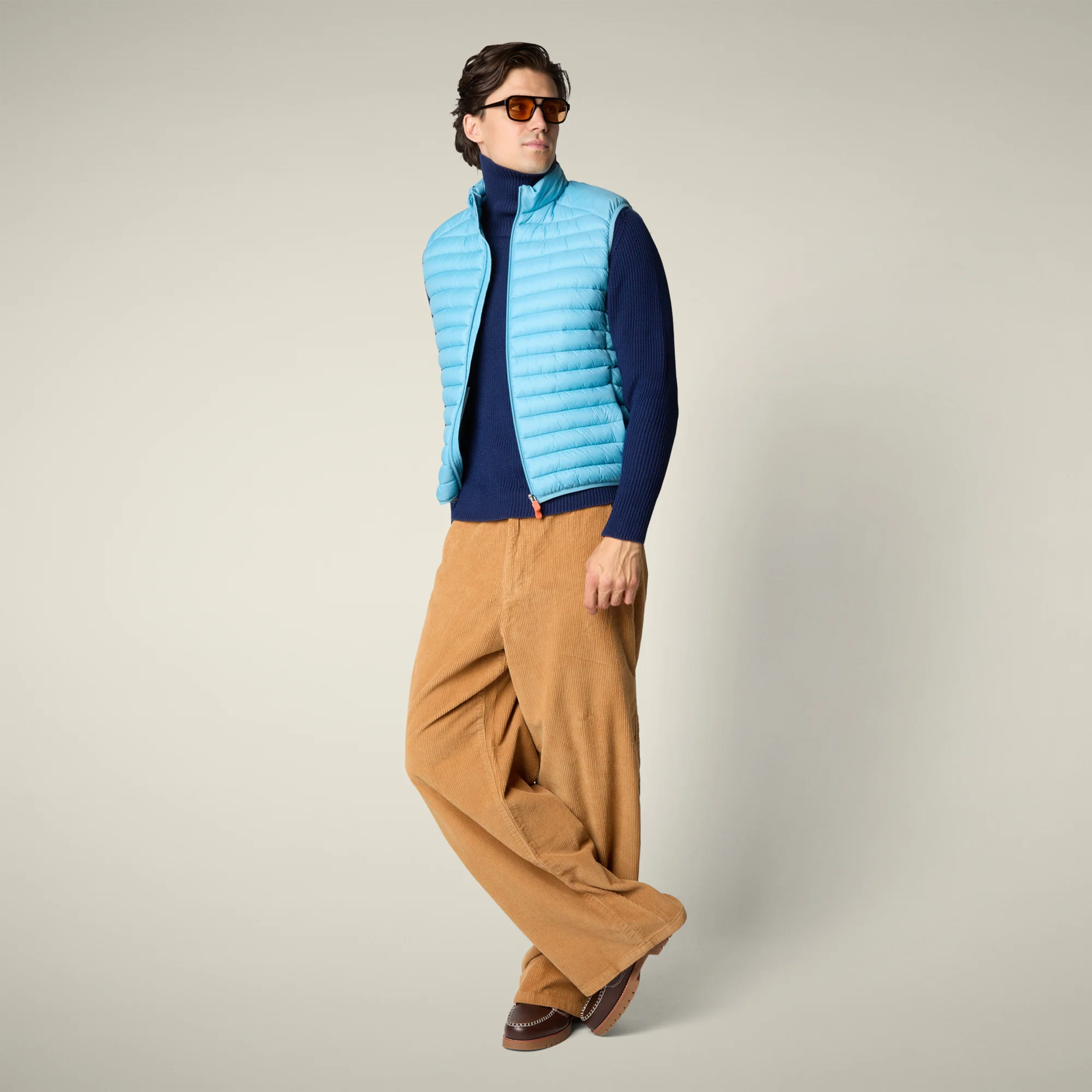 Men's Puffer Vest Adam in Bay Blue