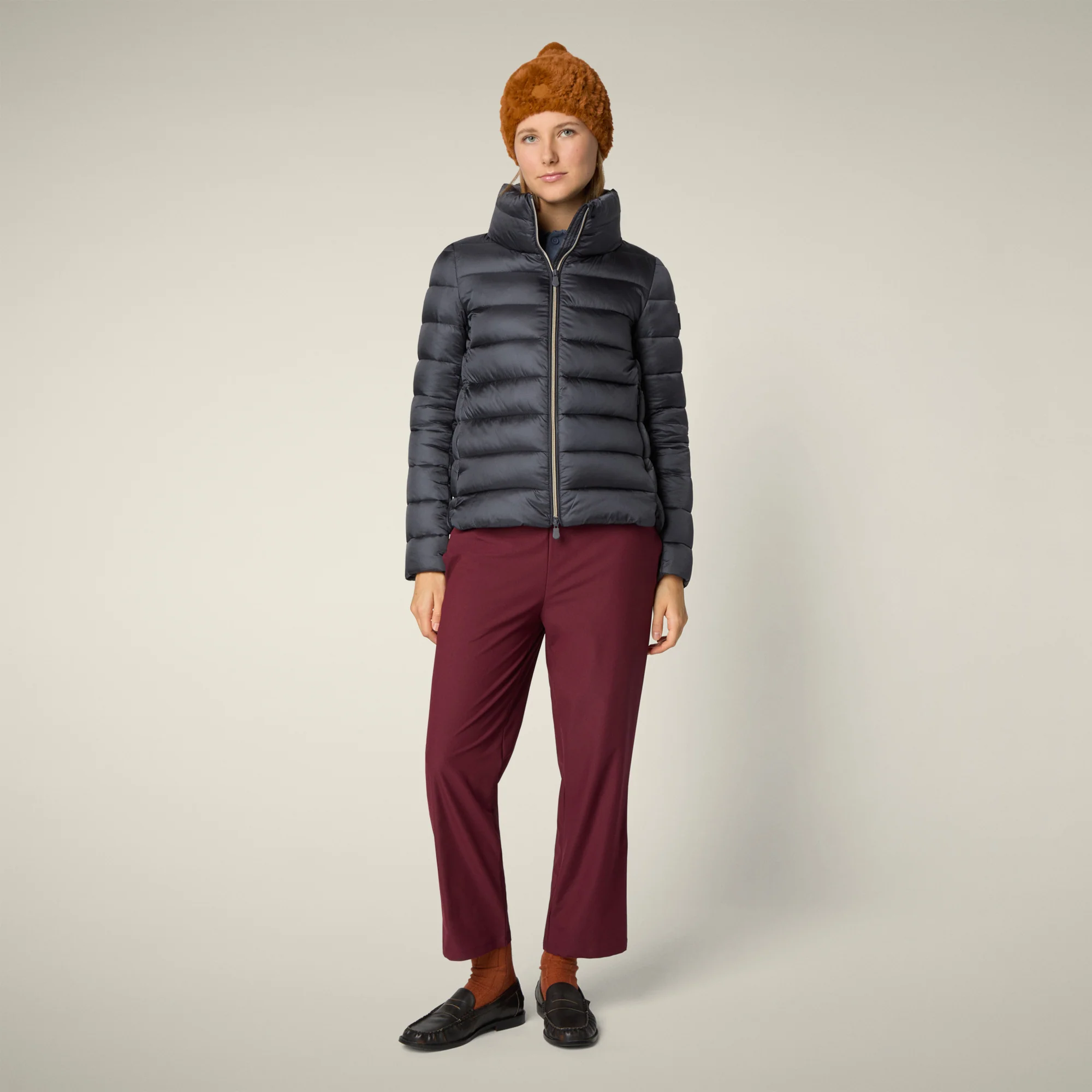 Women's Animal free puffer Jacket Elsie in ebony grey