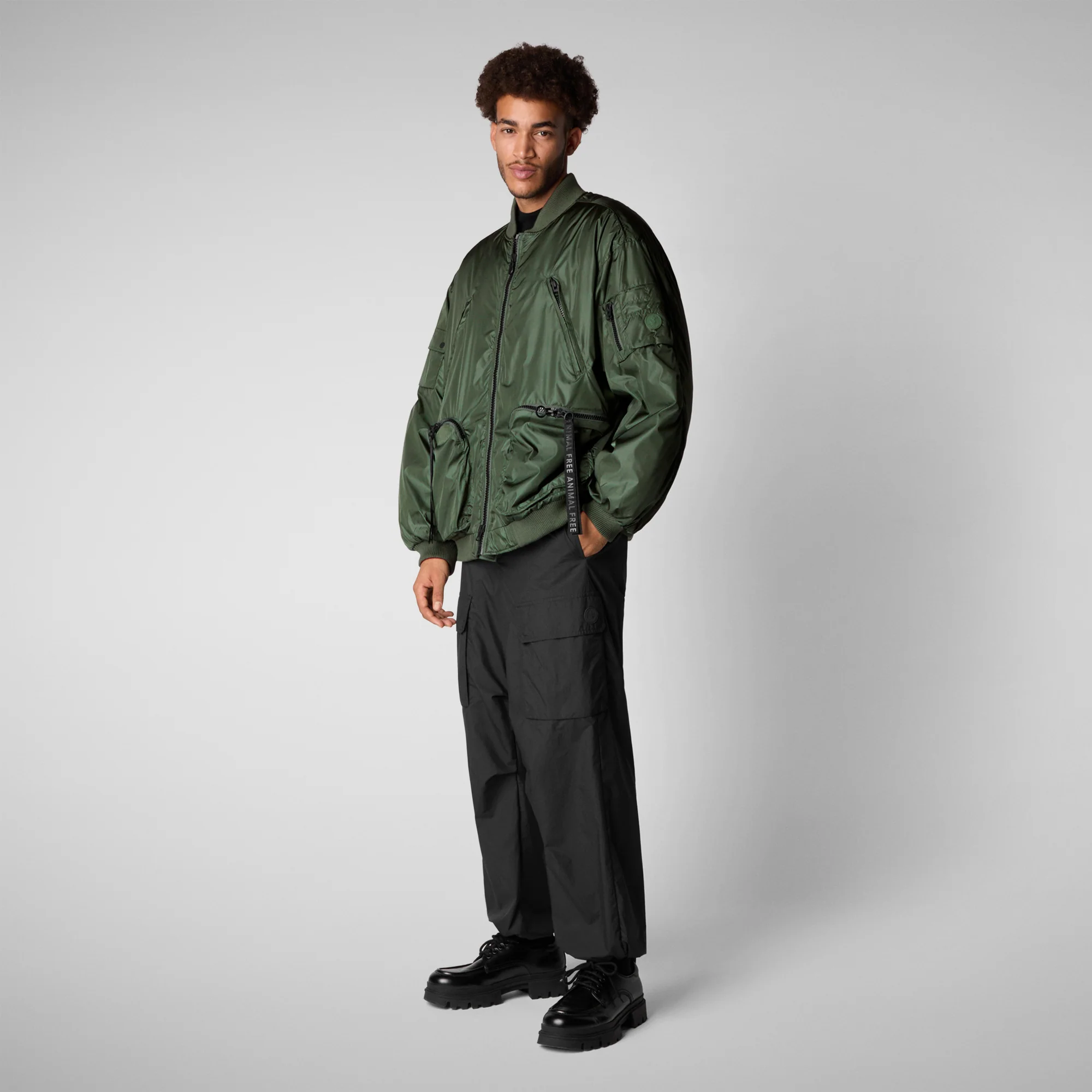 Unisex bomber jacket Usher in Thyme Green