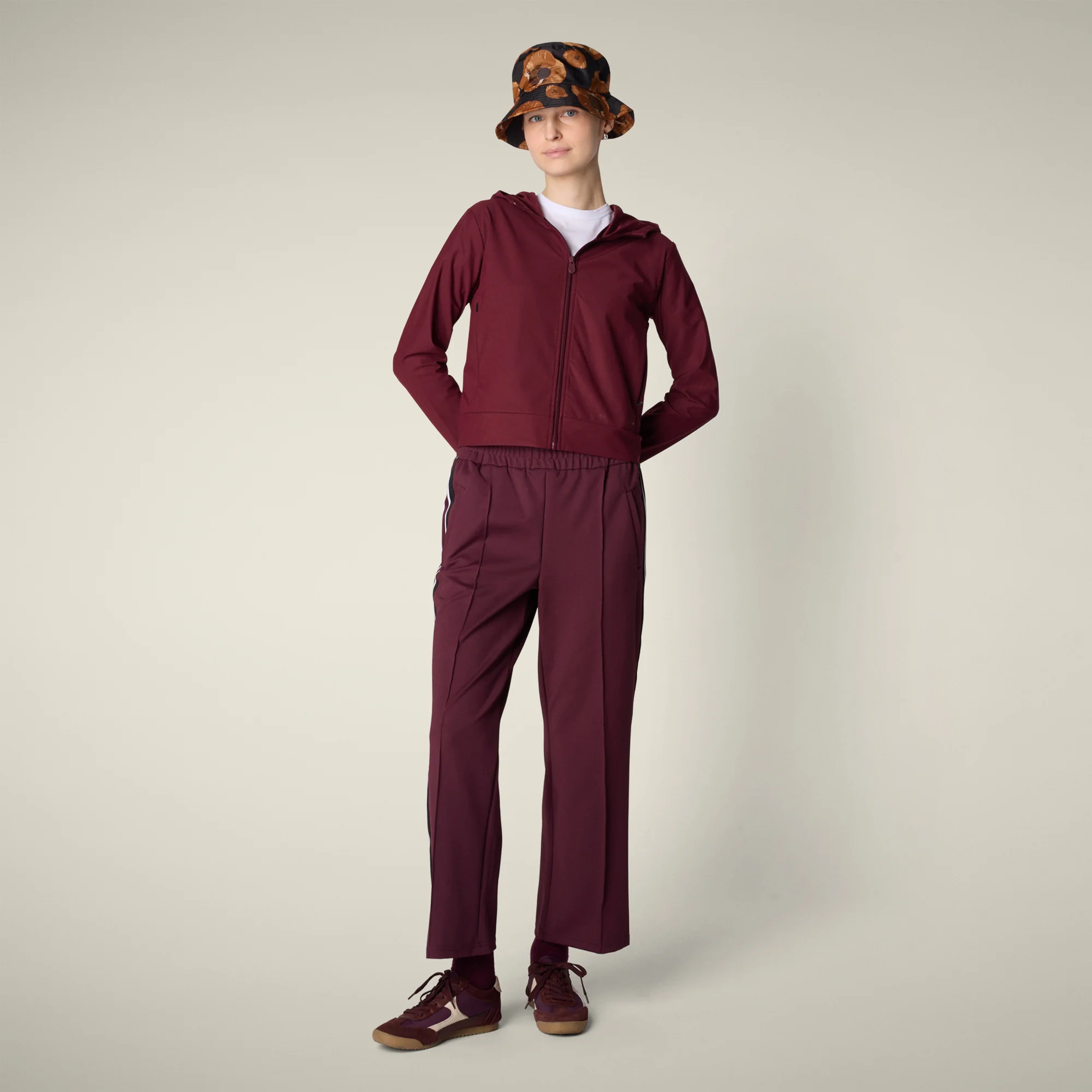 Women's sweatshirt pear in Wine Red