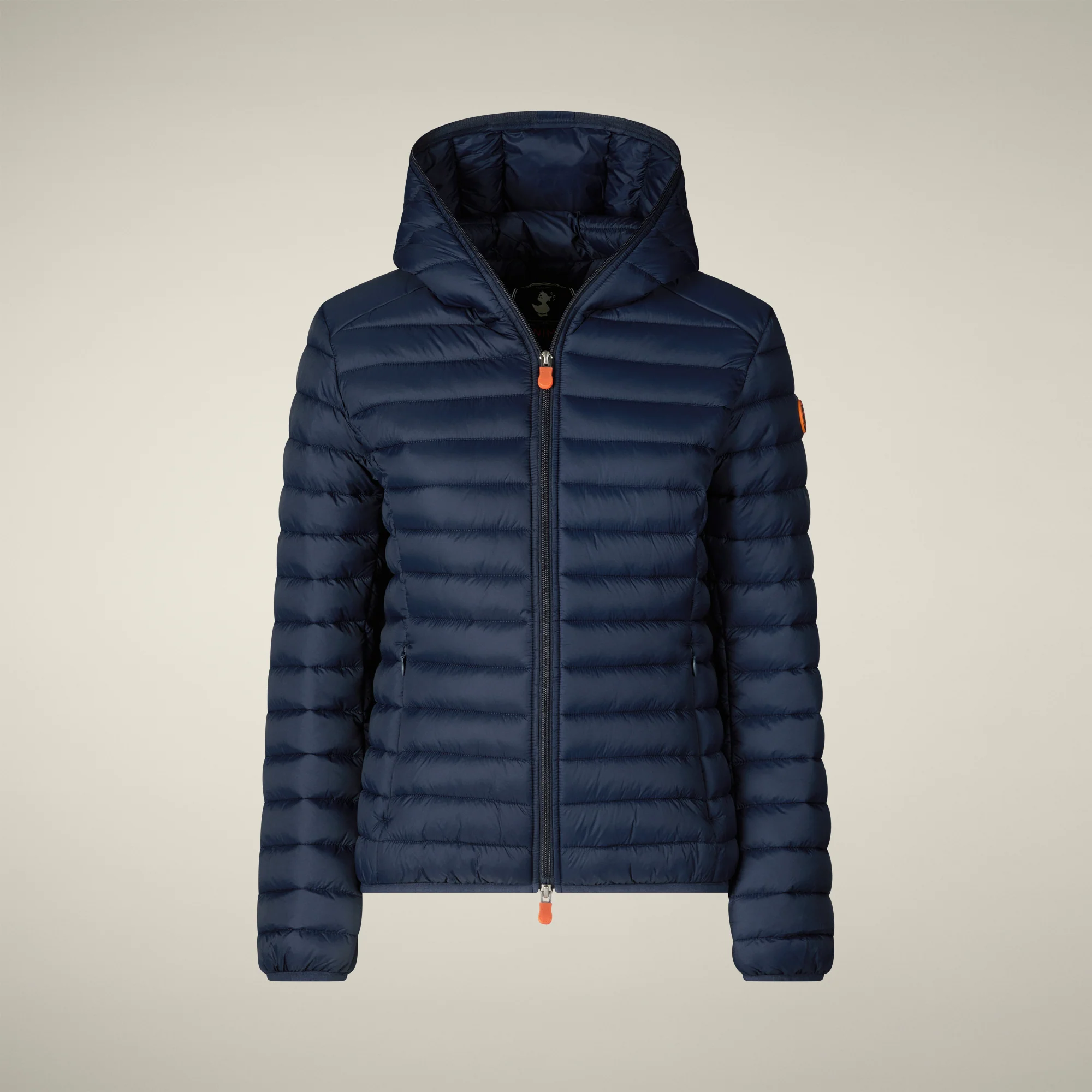 Women's Animal free puffer Jacket Daisy in Navy Blue