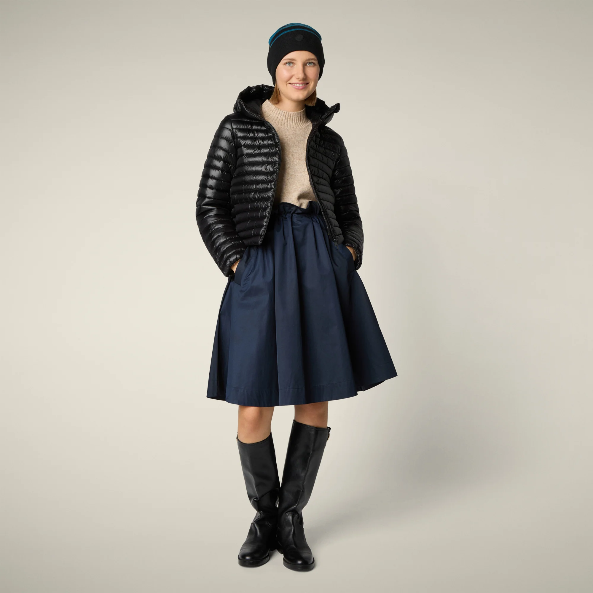 Women's Animal free puffer Jacket Babe in Black