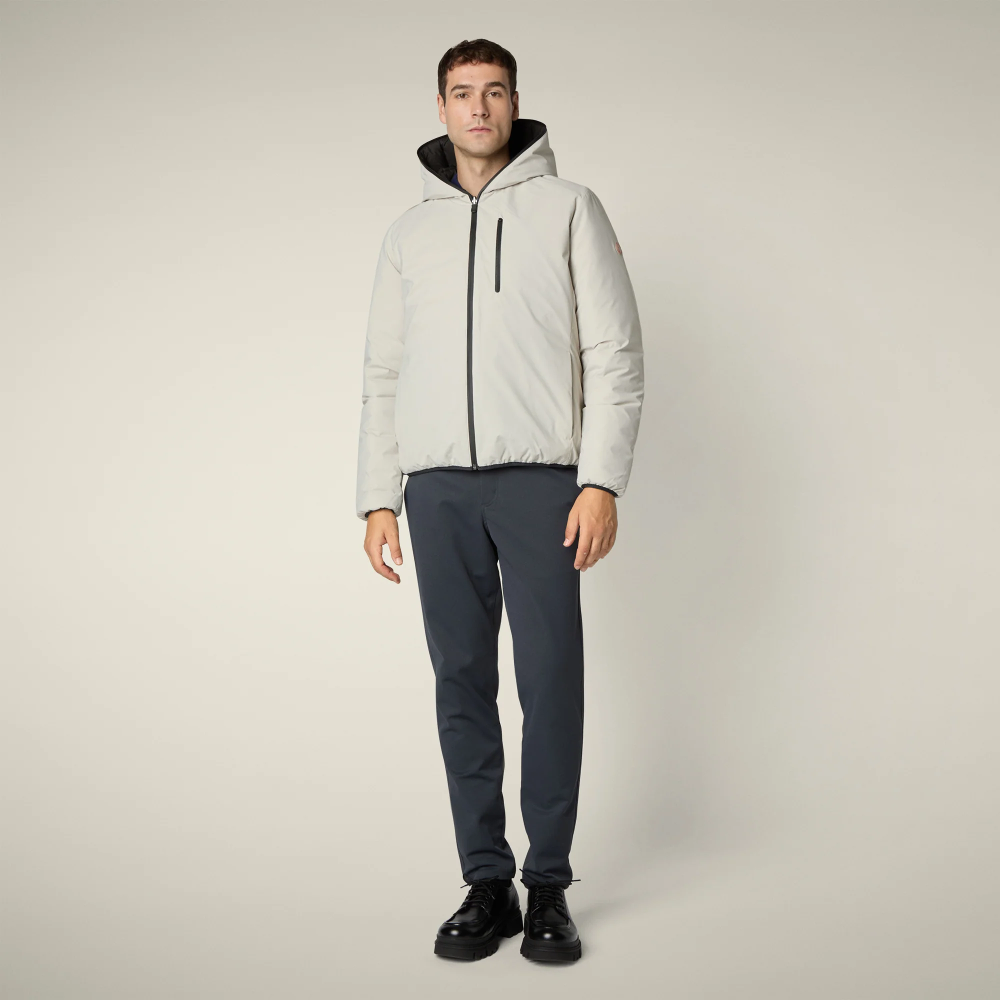 Men's Reversible Jacket Ezra in Rainy Beige