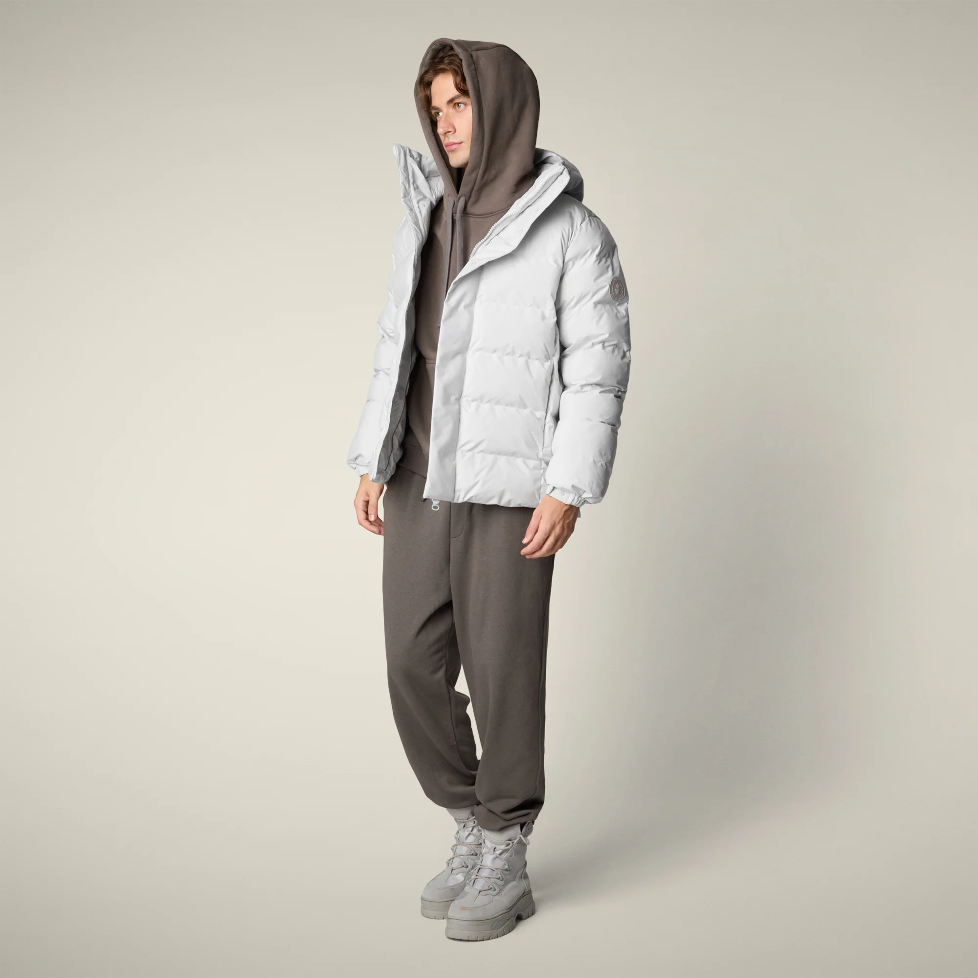 Men's parka leland  in fog grey