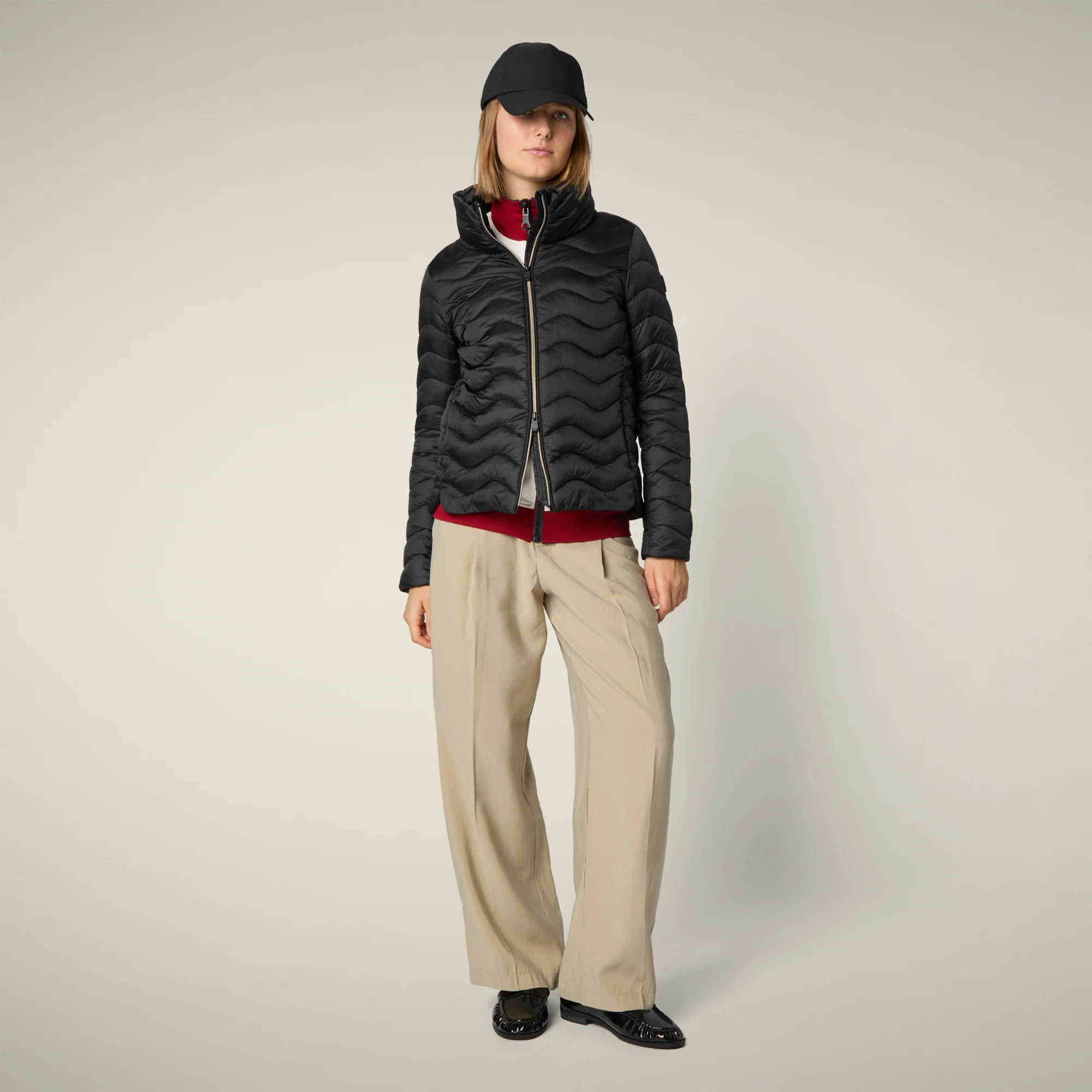 Women's Animal free puffer Jacket Peridot in Black