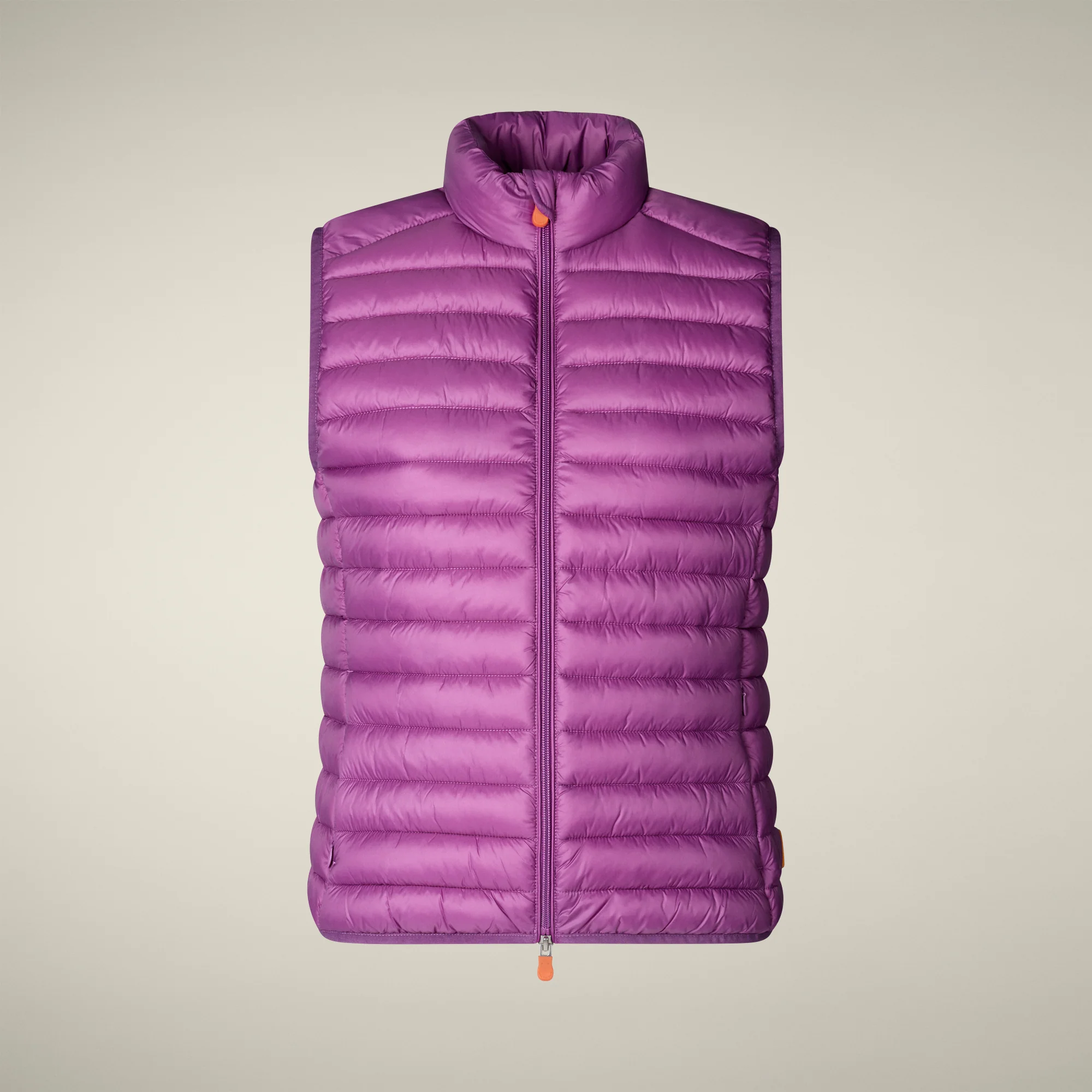 Women's Animal free puffer Vest Charlotte in Cyclamen Violet