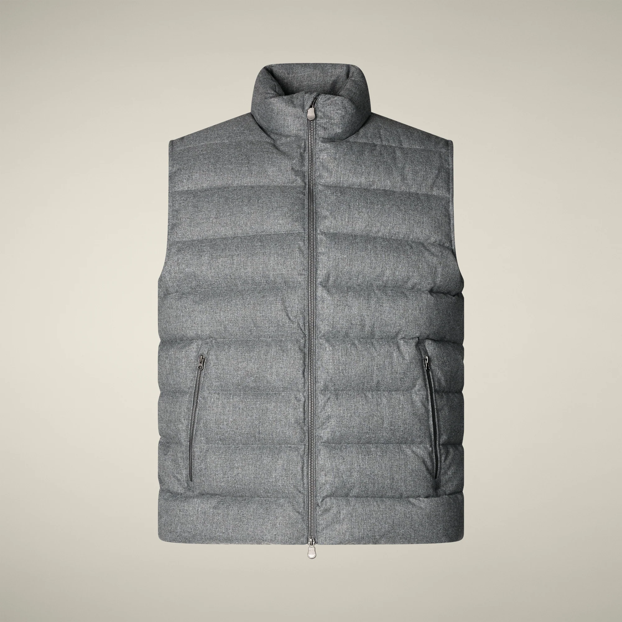 Men's Puffer Vest Italo in Mid Grey Melange