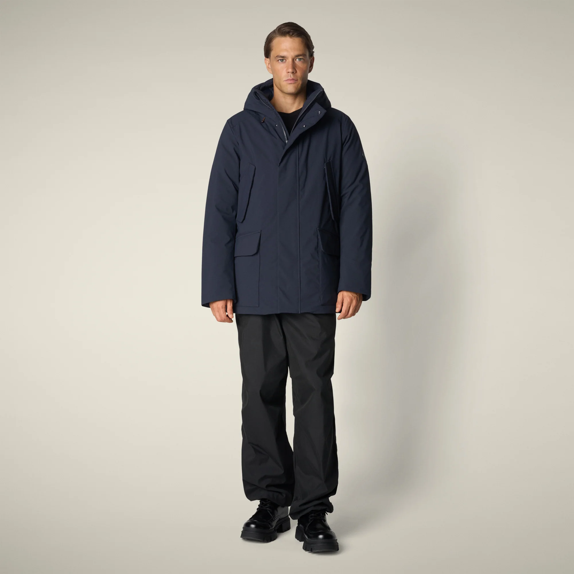 Men's parka elon  in blue black