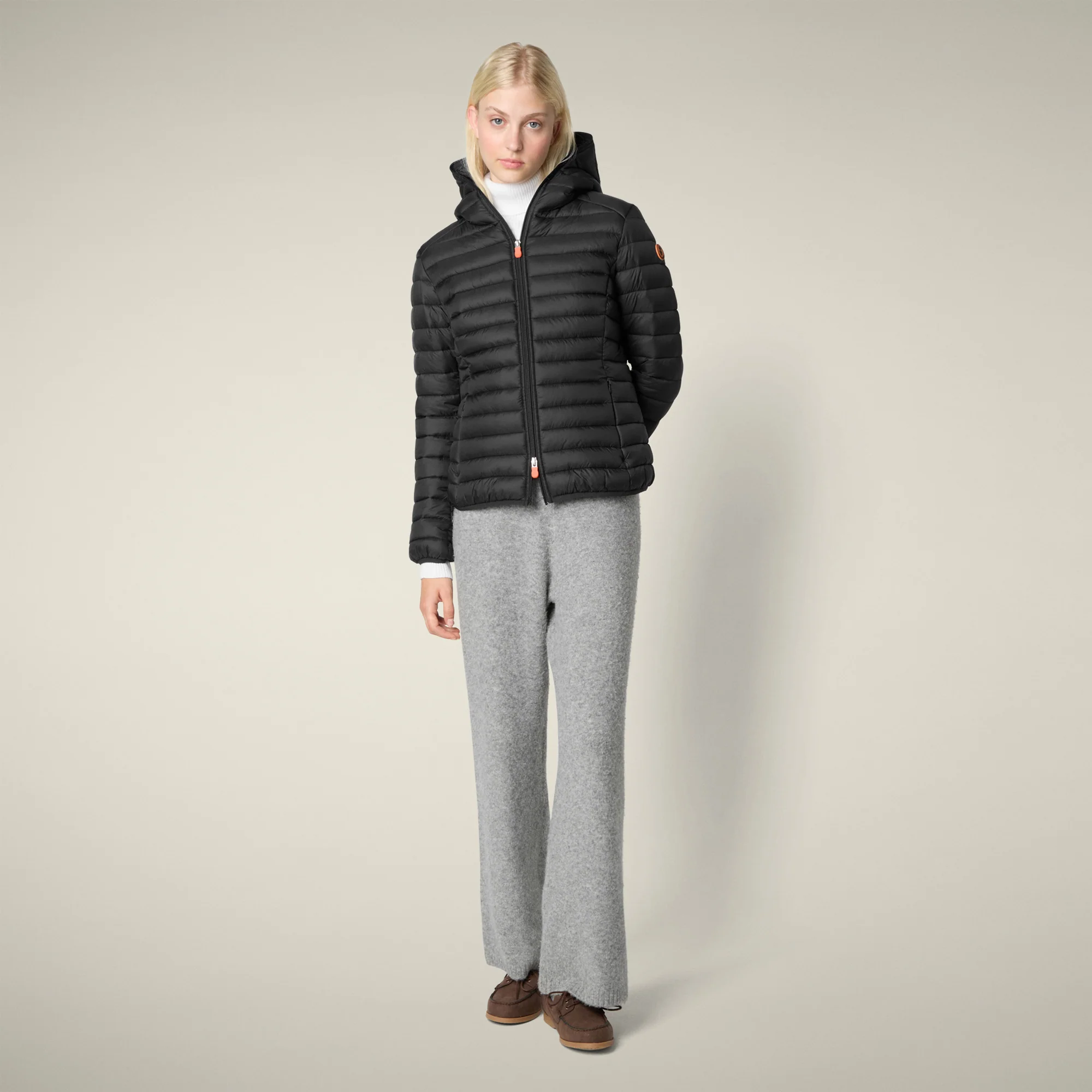 Women's Animal free puffer Jacket Daisy in Black