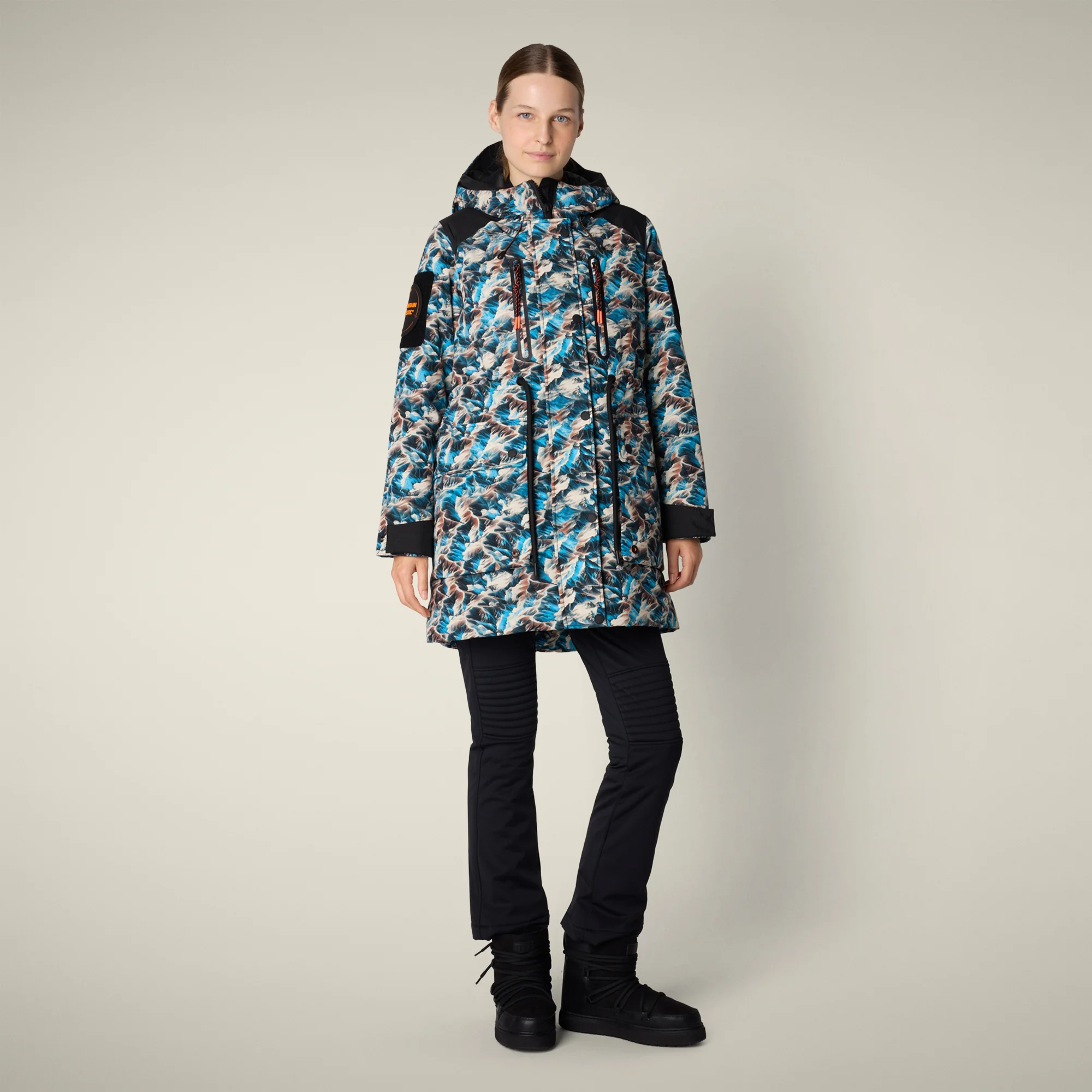 Women's Winter Parka Annapurna With Mountain-View Print