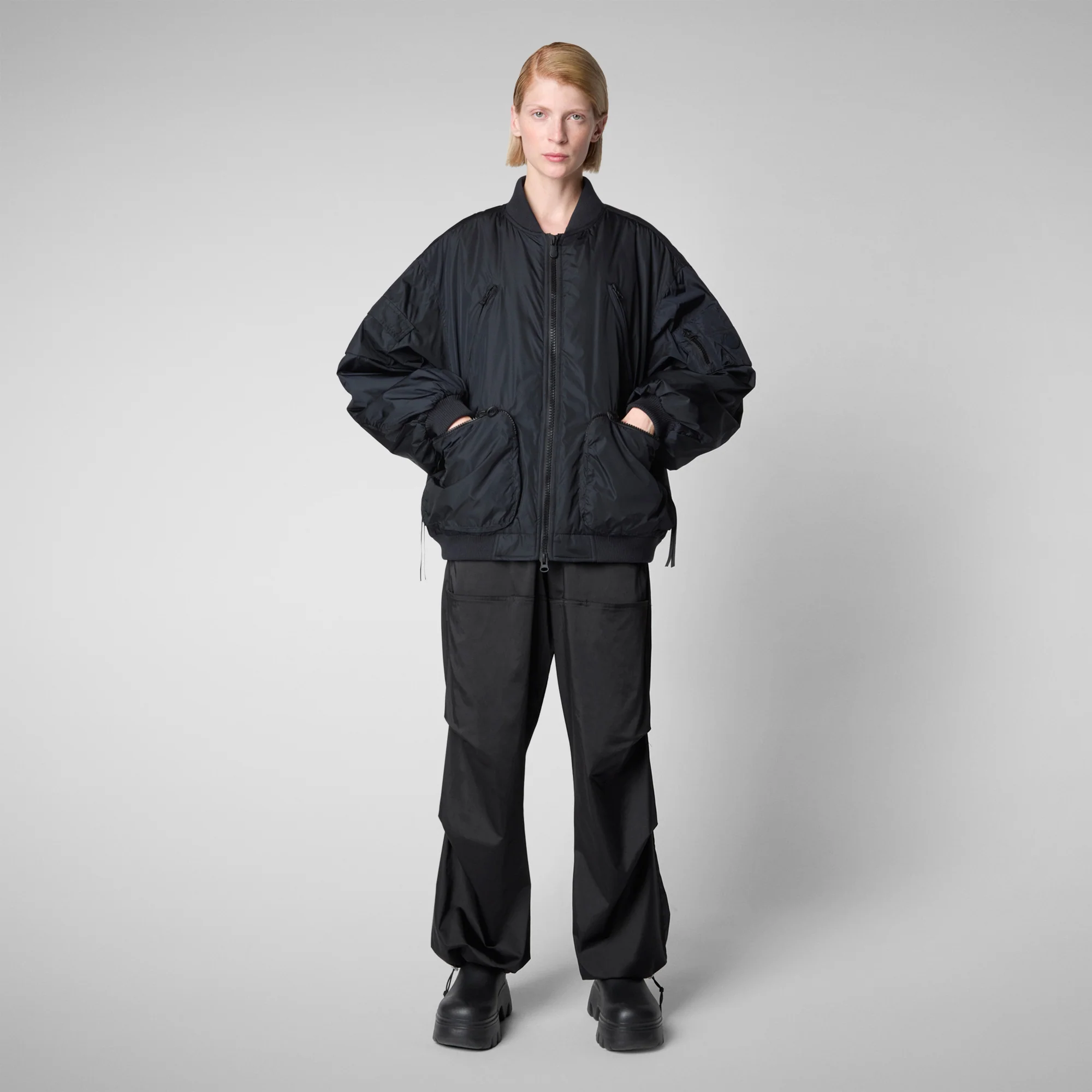 Unisex bomber jacket Usher in Night Blue