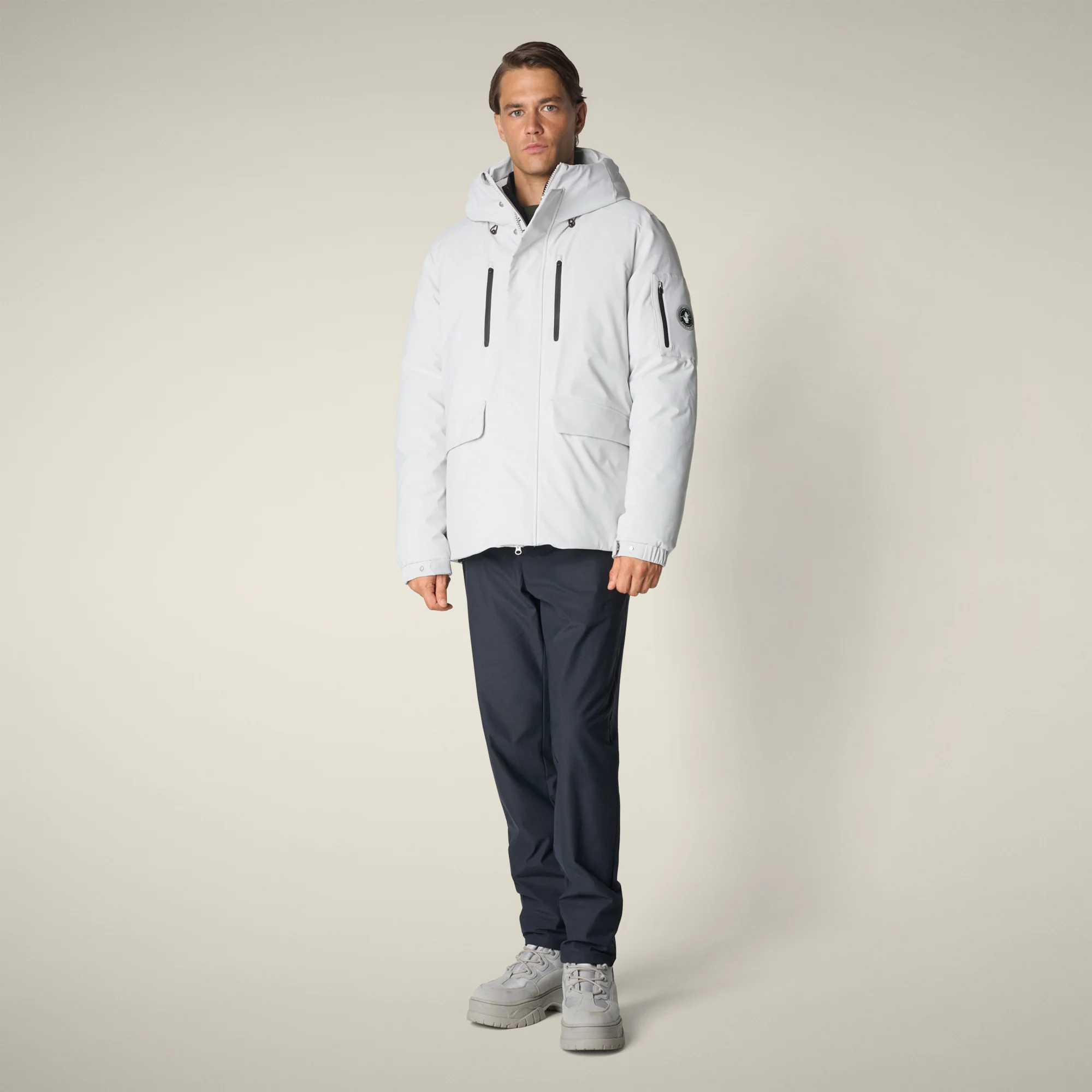 Men's parka hiram  in fog grey