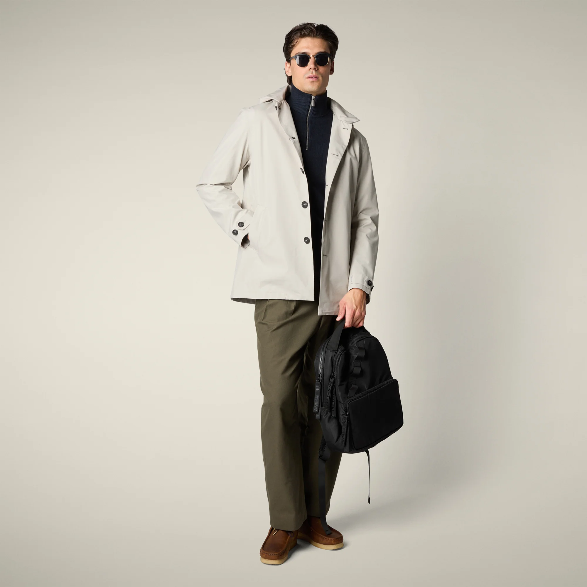 Men's Raincoat Benjamin in Rainy Beige