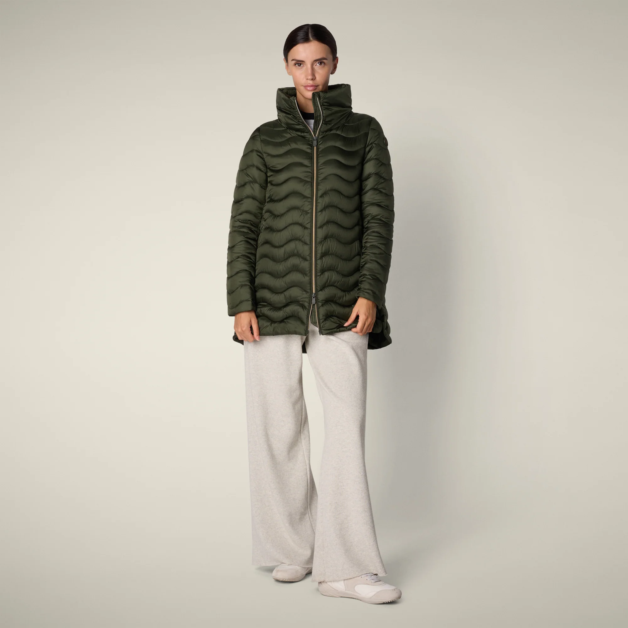 Women's Animal free puffer Jacket Livette in Pine Green