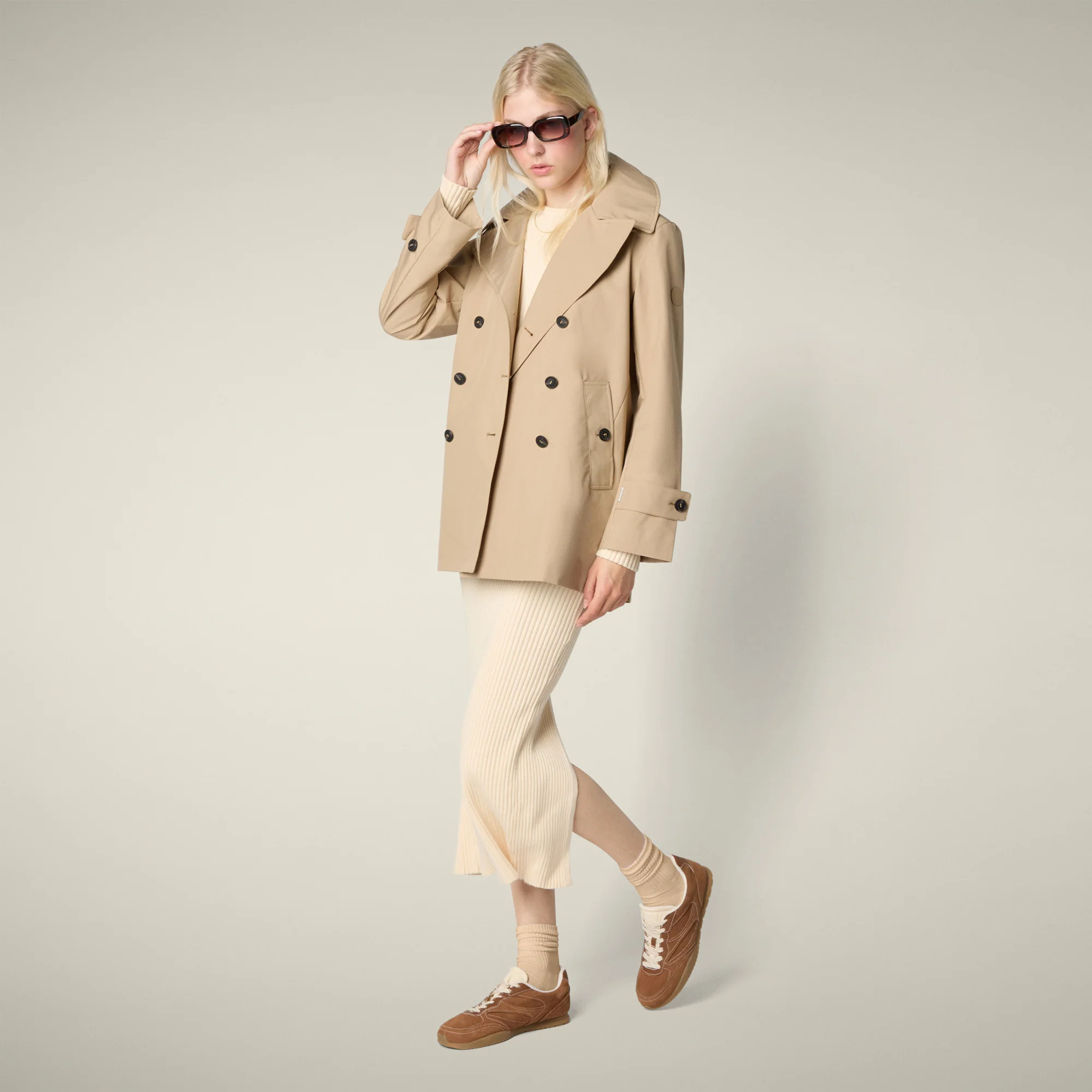 Women's Raincoat Sofi in Stardust Beige