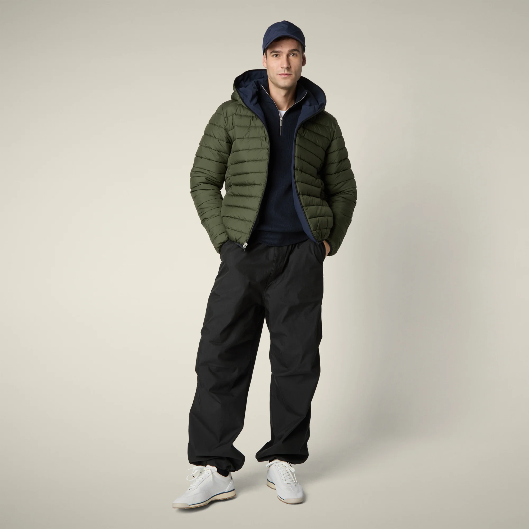 Men's Reversible Jacket Ezra in Navy Blue
