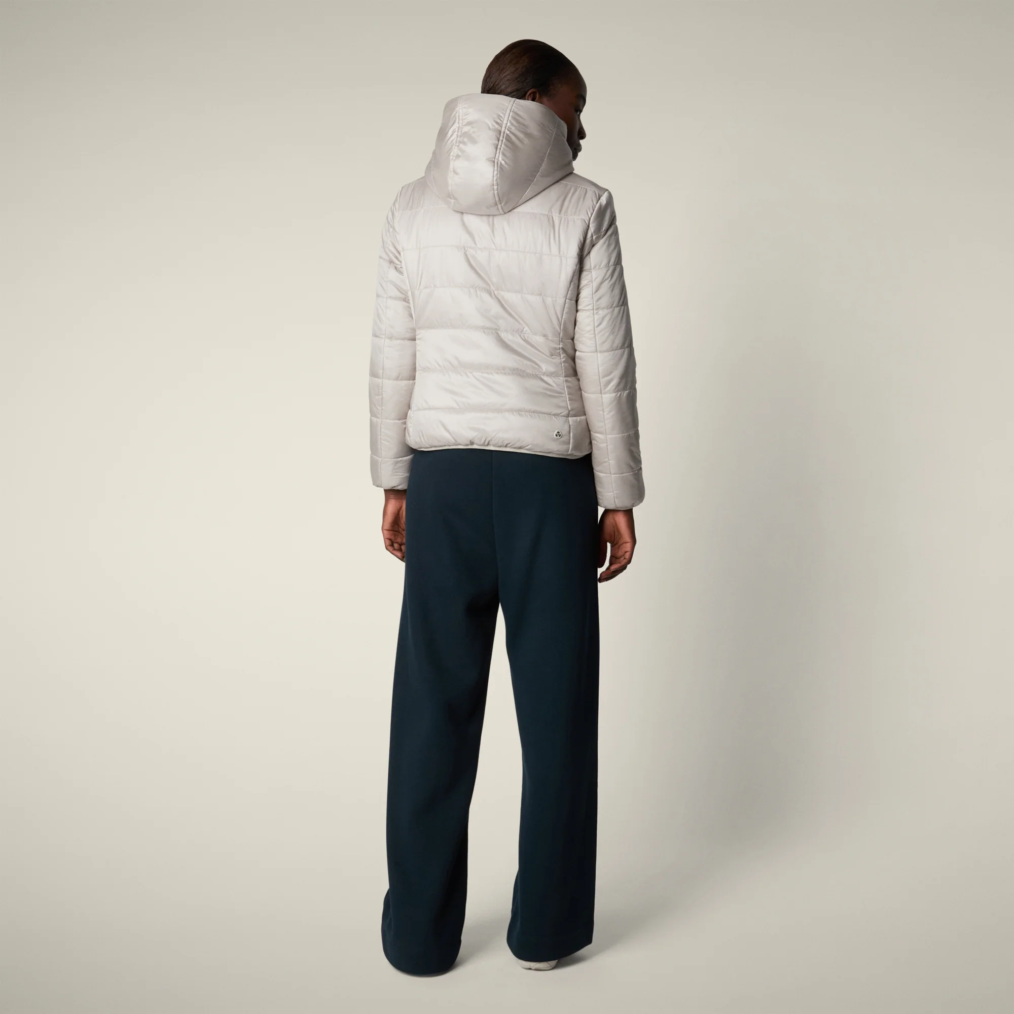 Women's Reversible Faux Fur Jacket Este in Rainy Beige