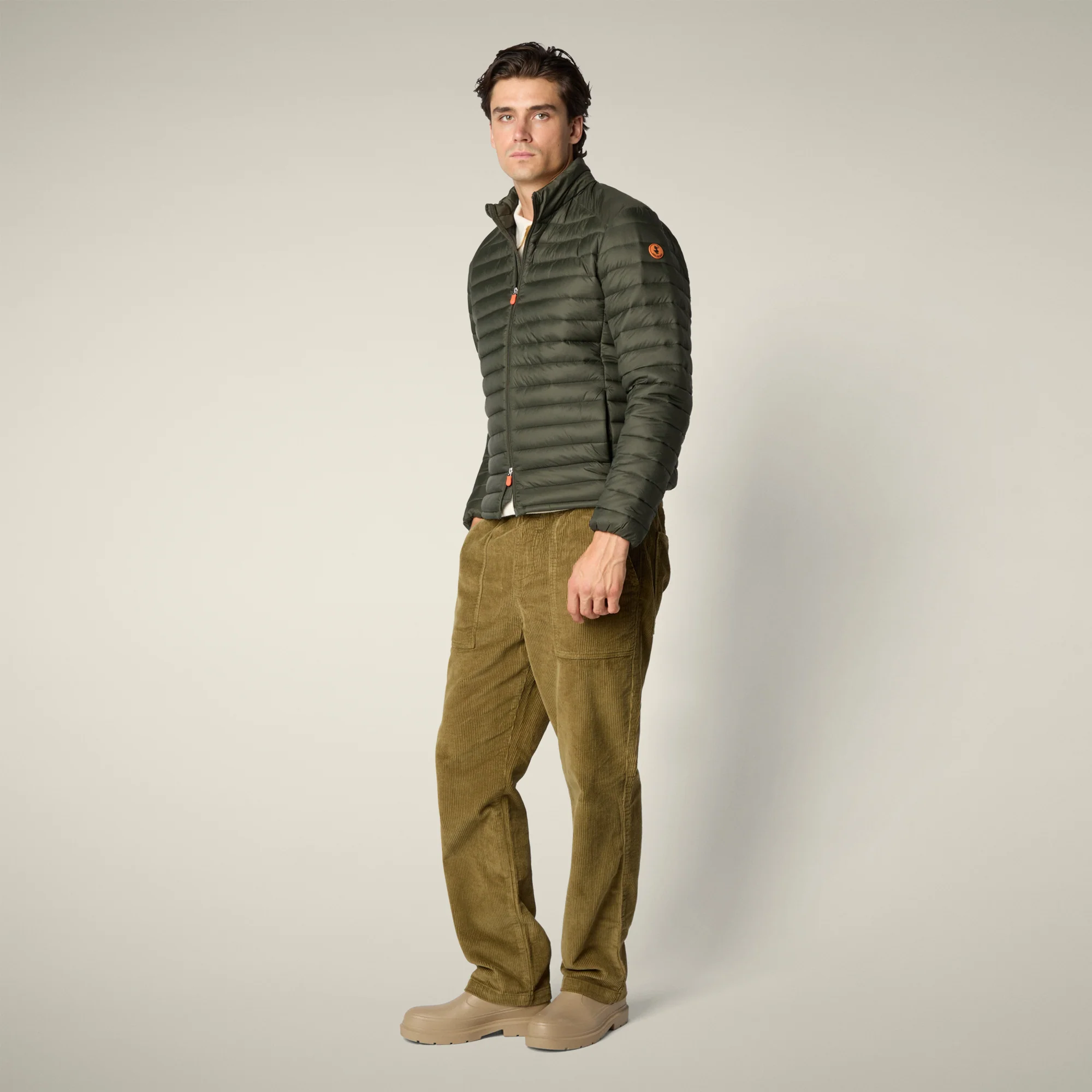 Men's Animal free puffer Jacket Alexander in Land Green