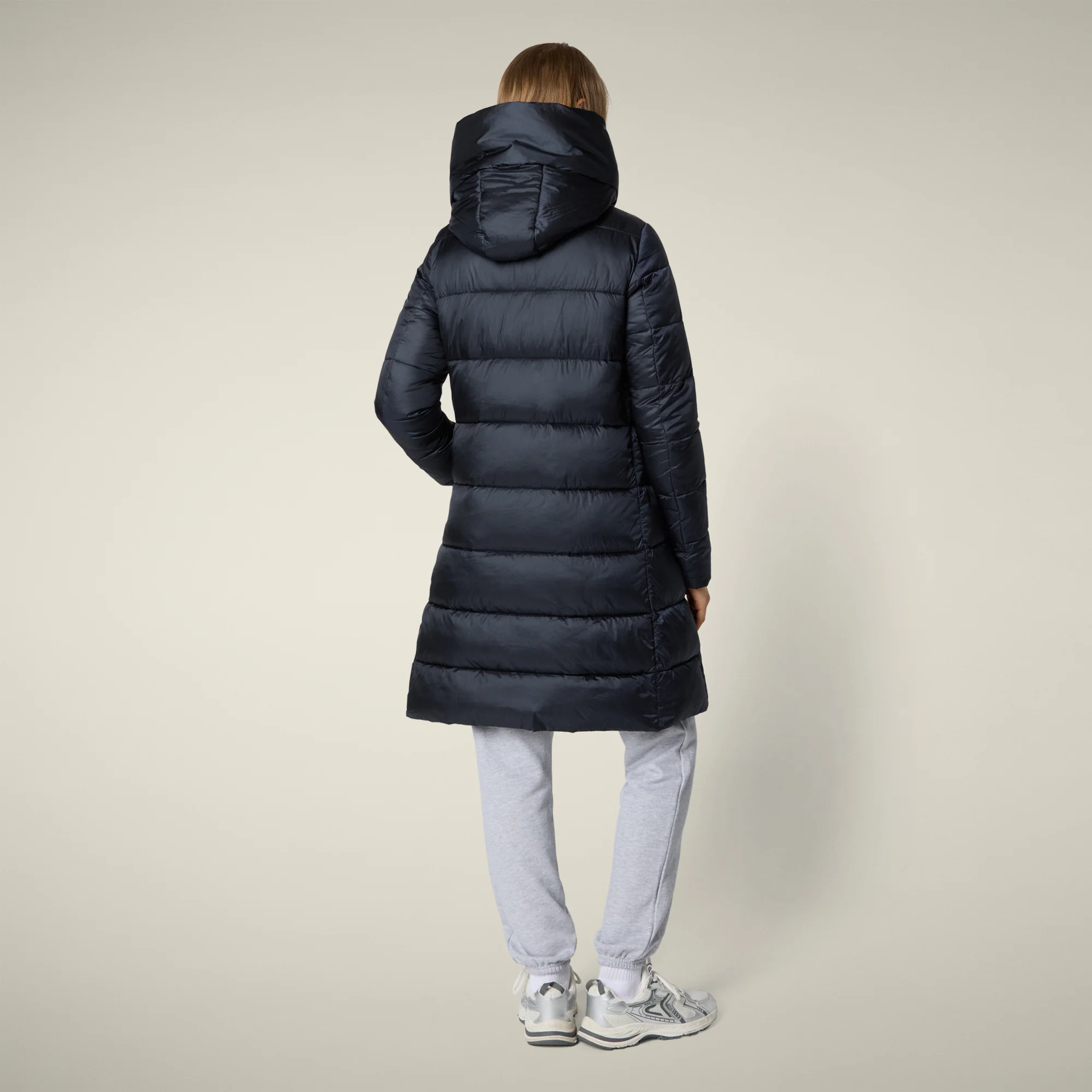 Women's Animal free puffer Coat Lysa in blue black