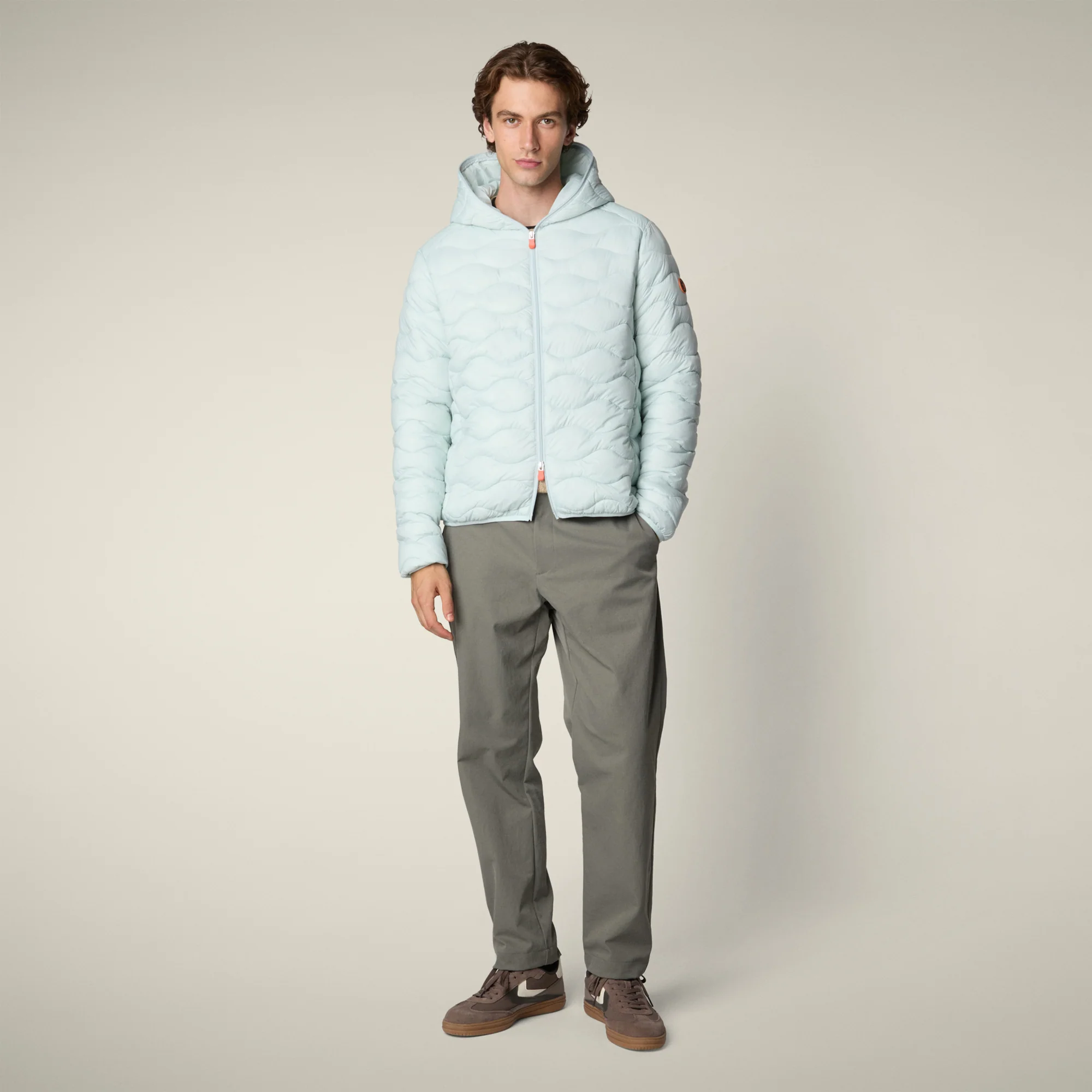 Men's animal free puffer jacket Reef in glacier blue
