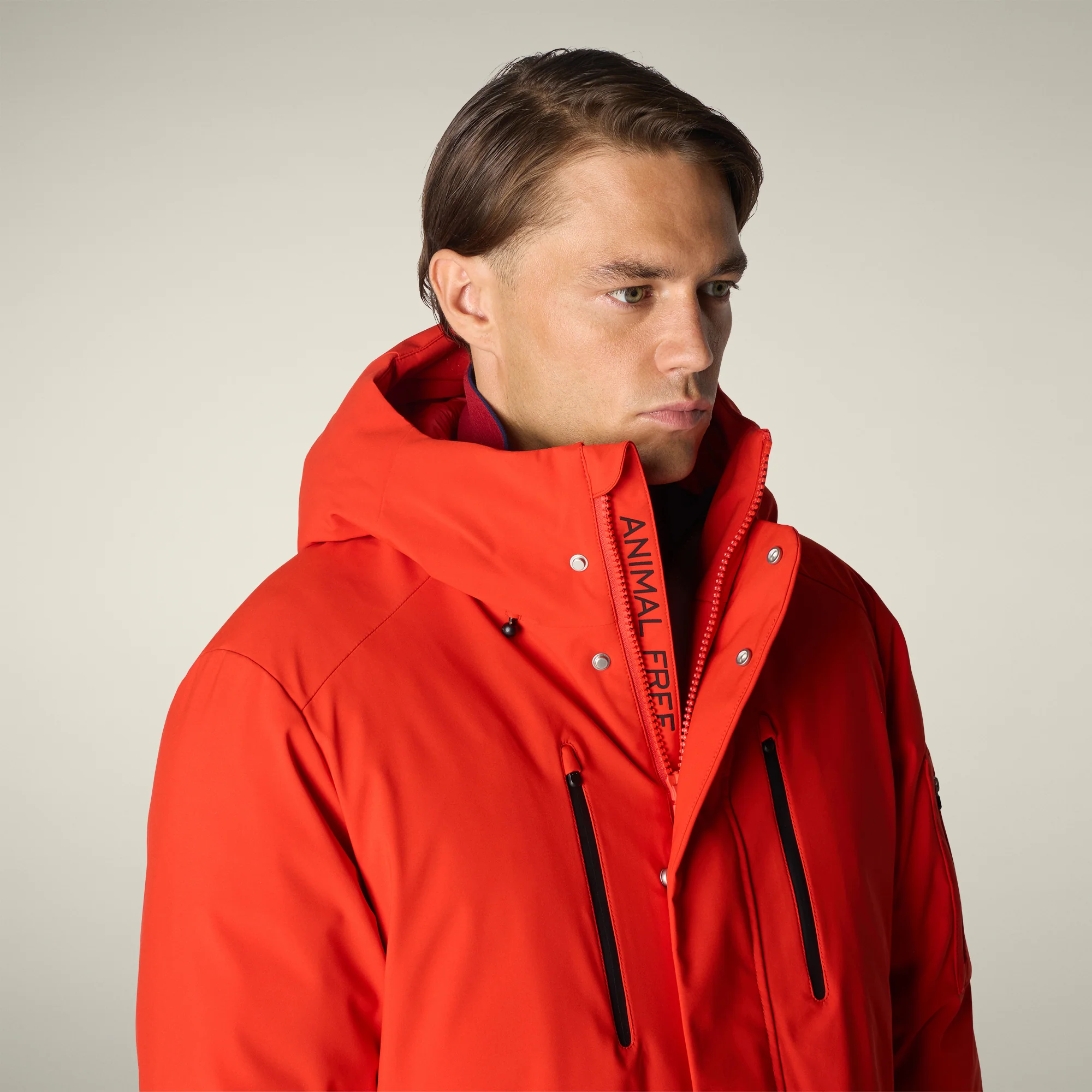 Men's Parka Hiram in Fiery Red