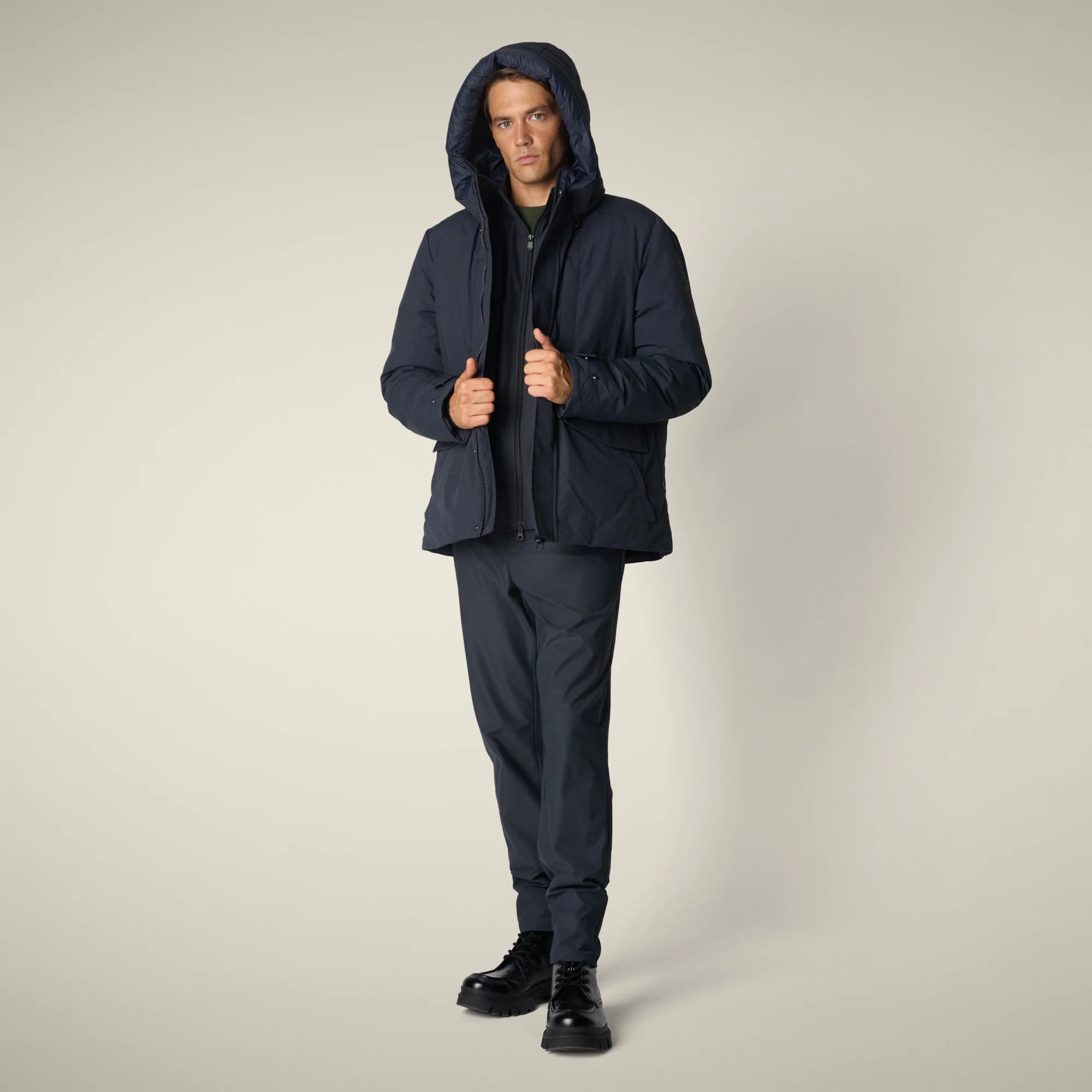 Men's Parka Enzo in Blue Black
