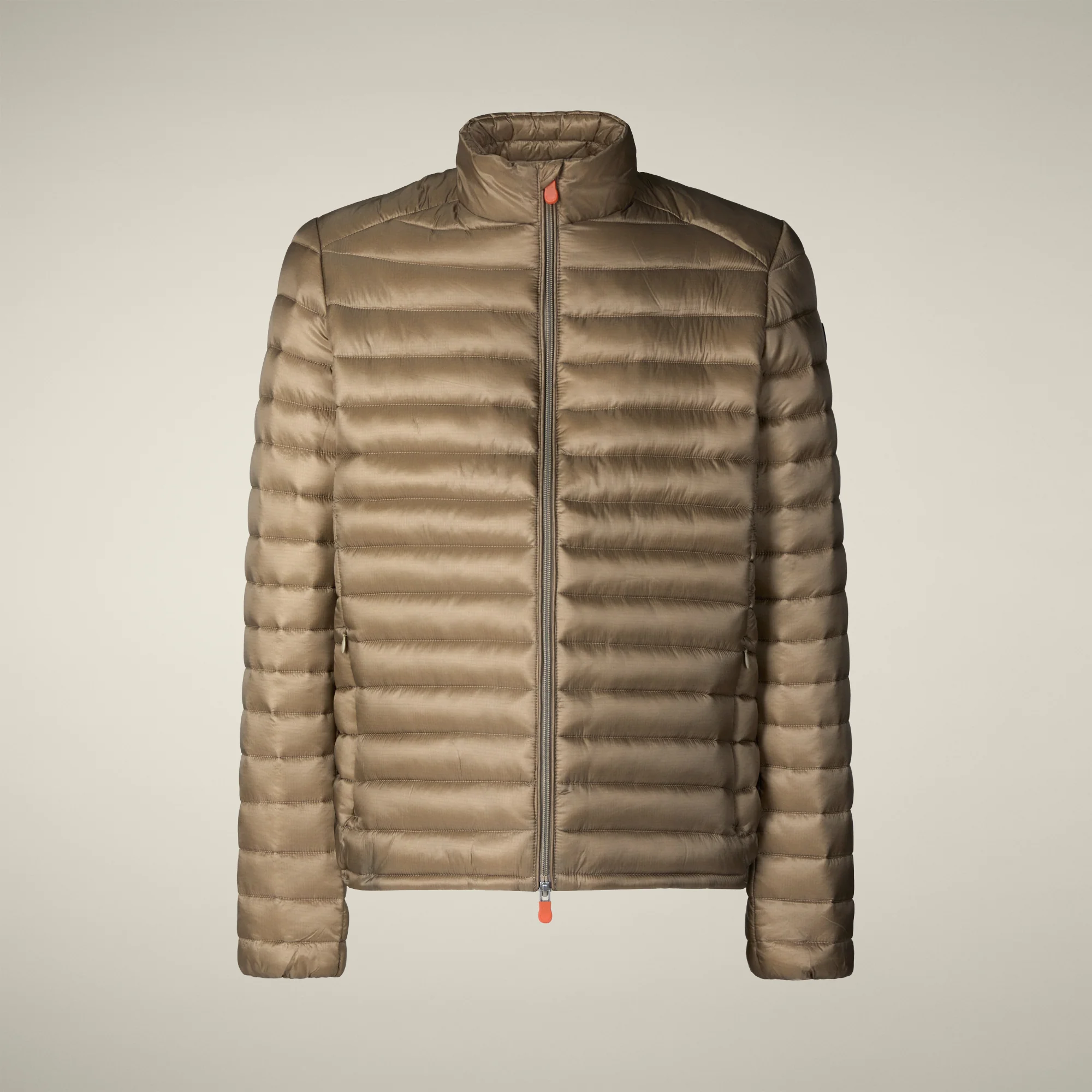 Men's animal free puffer jacket Cyrion in elephant grey