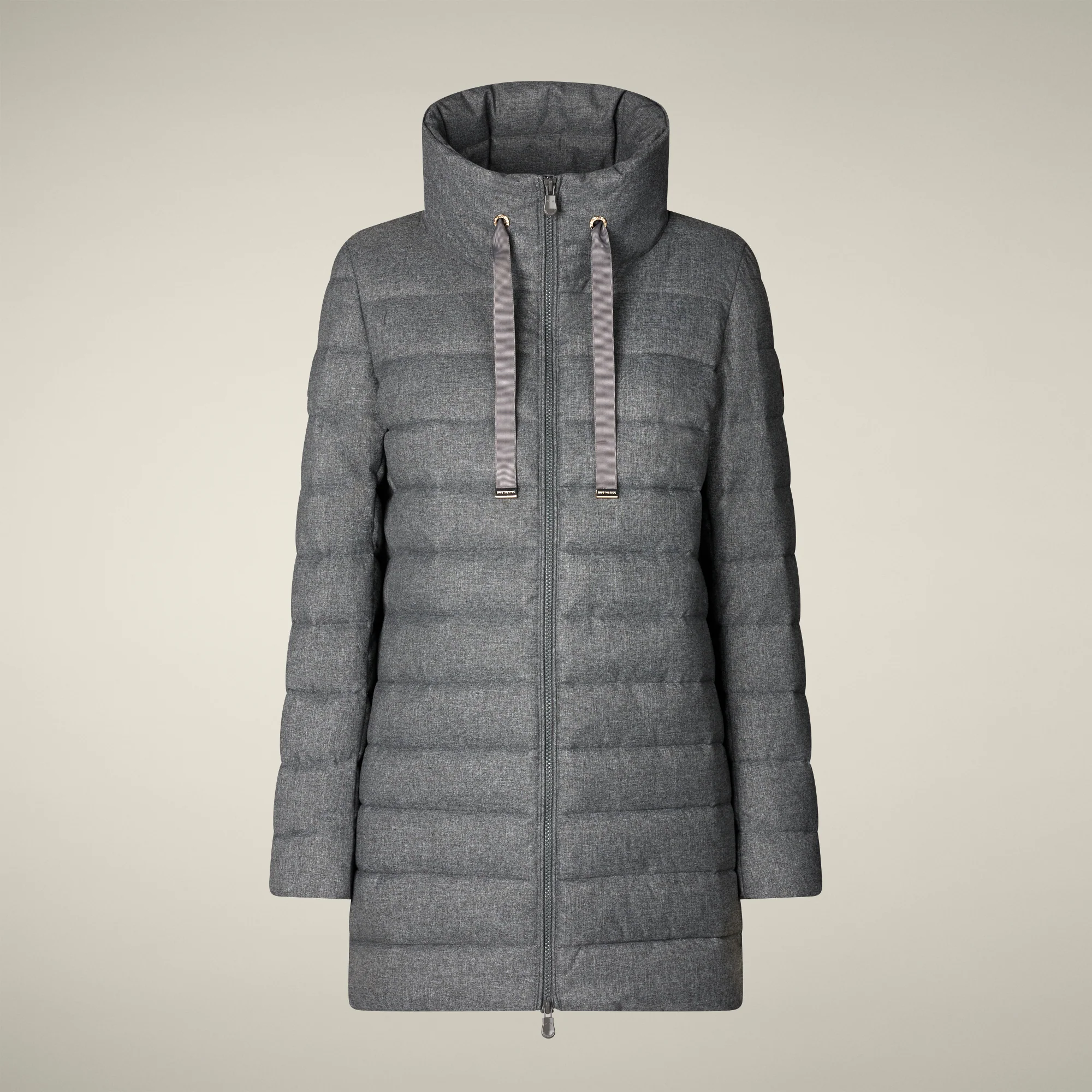 Women's Animal free puffer Coat june in mid grey melange