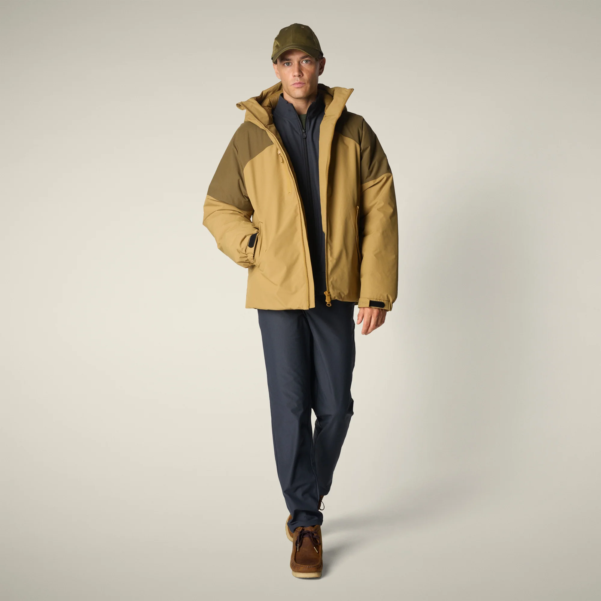 Men's Rain Jacket Serge in cork brown