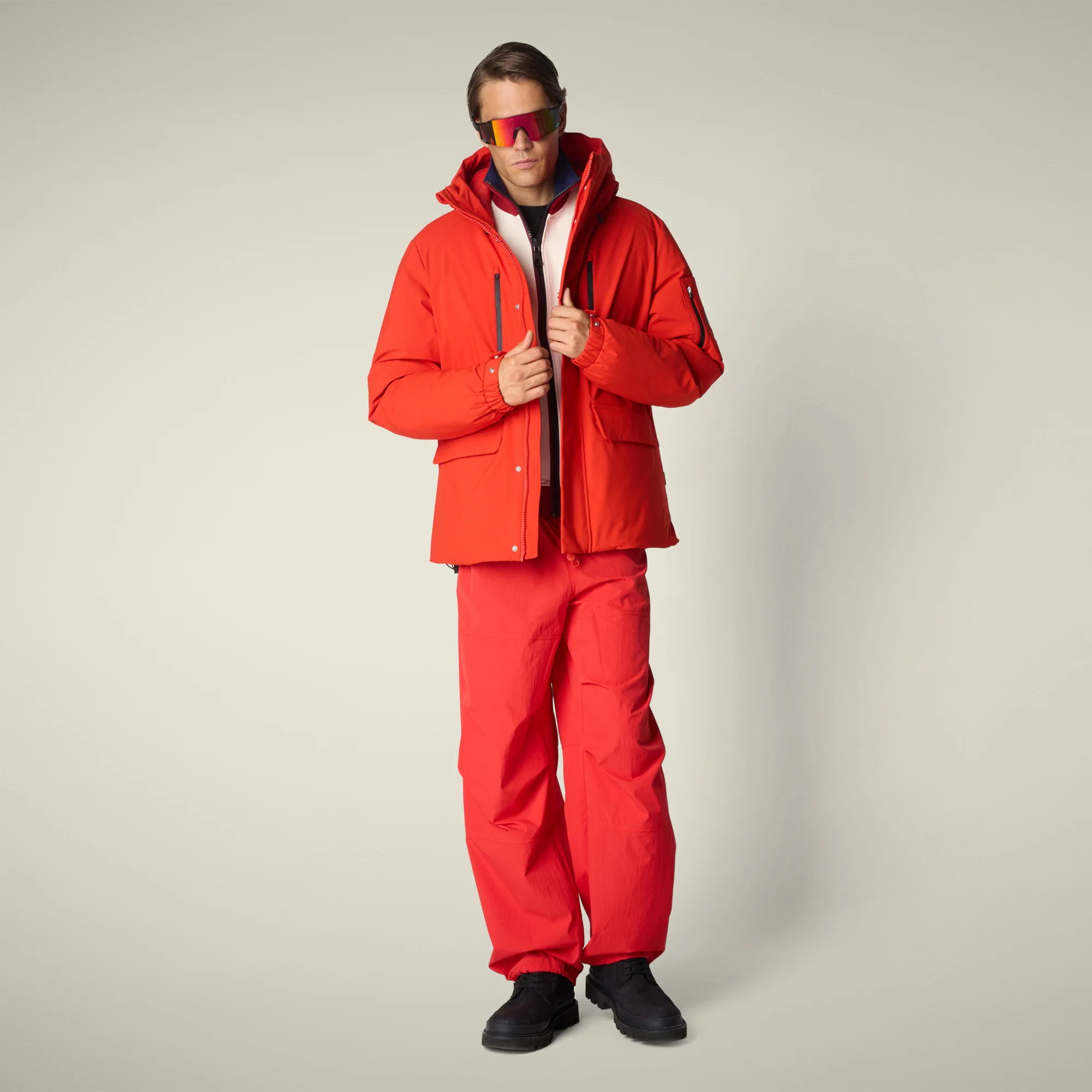 Men's Parka Hiram in Fiery Red