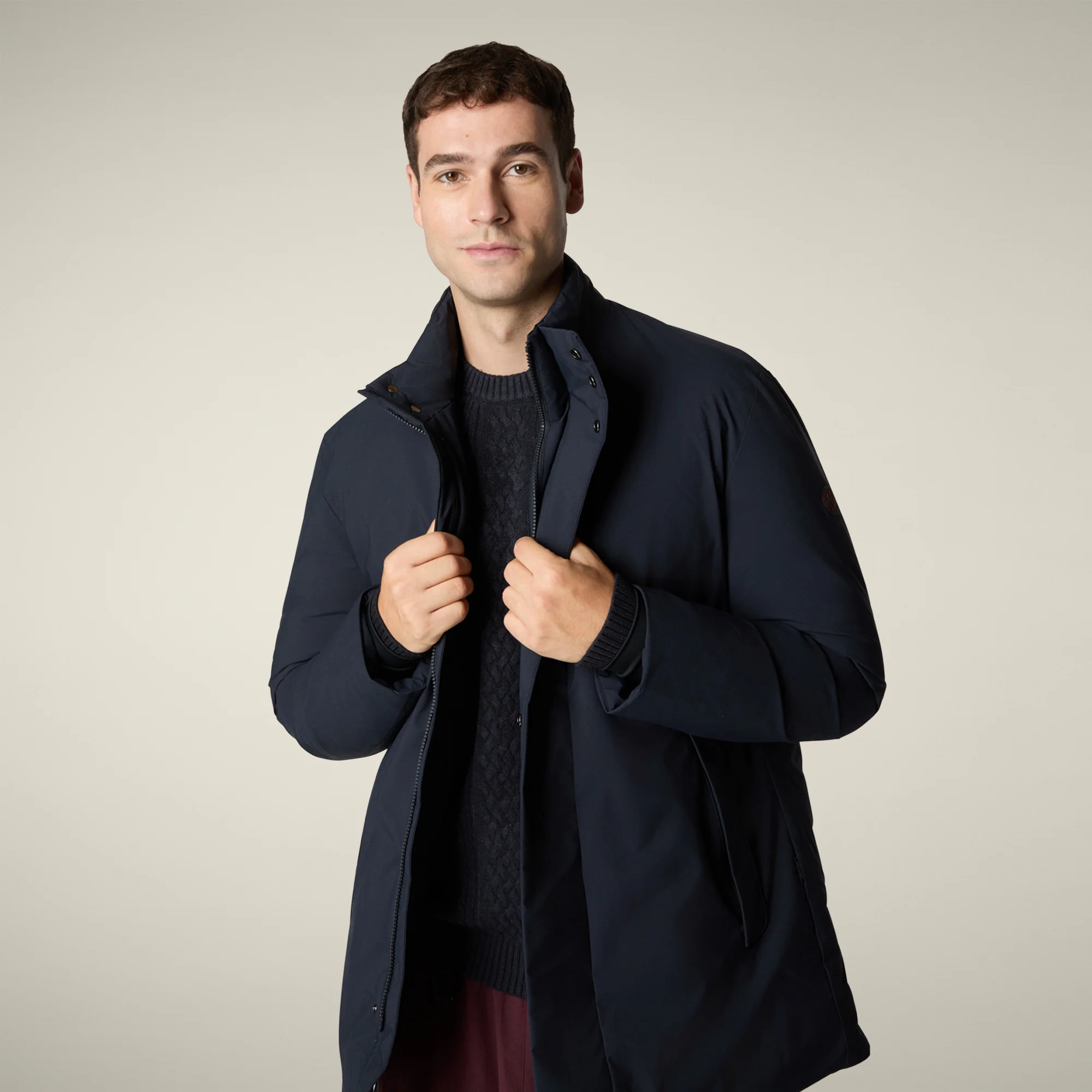 Men's Coat Sesle in Blue Black