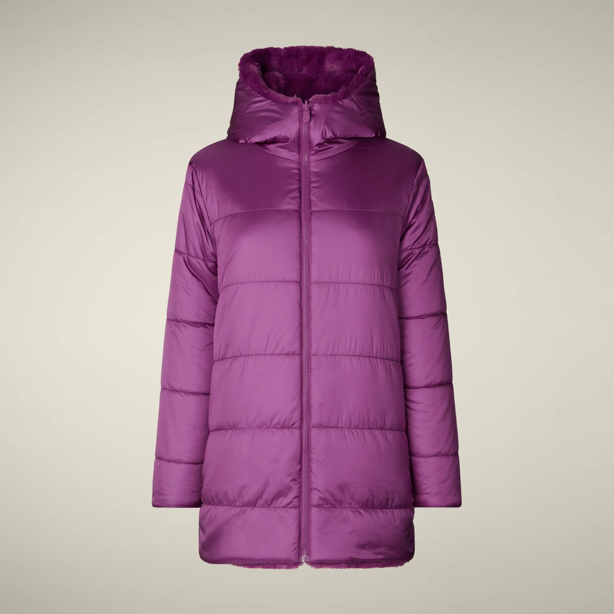 Women's FAUX FUR Reversible jacket Hellen in Cyclamen Violet