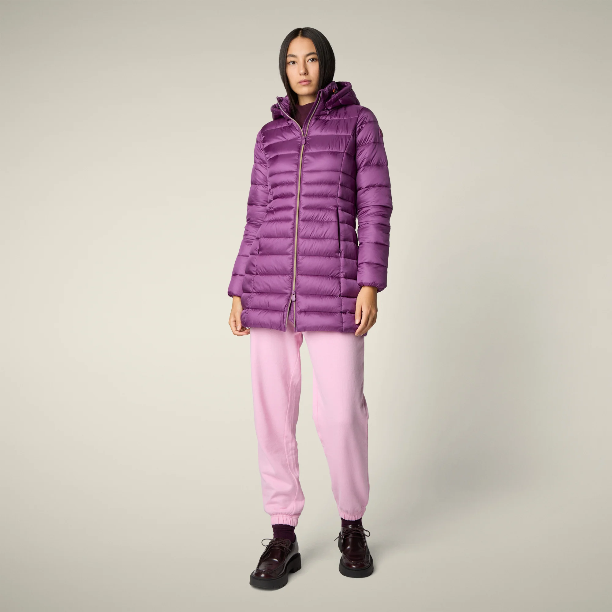 Women's Animal free puffer coat Reese in cyclamen violet