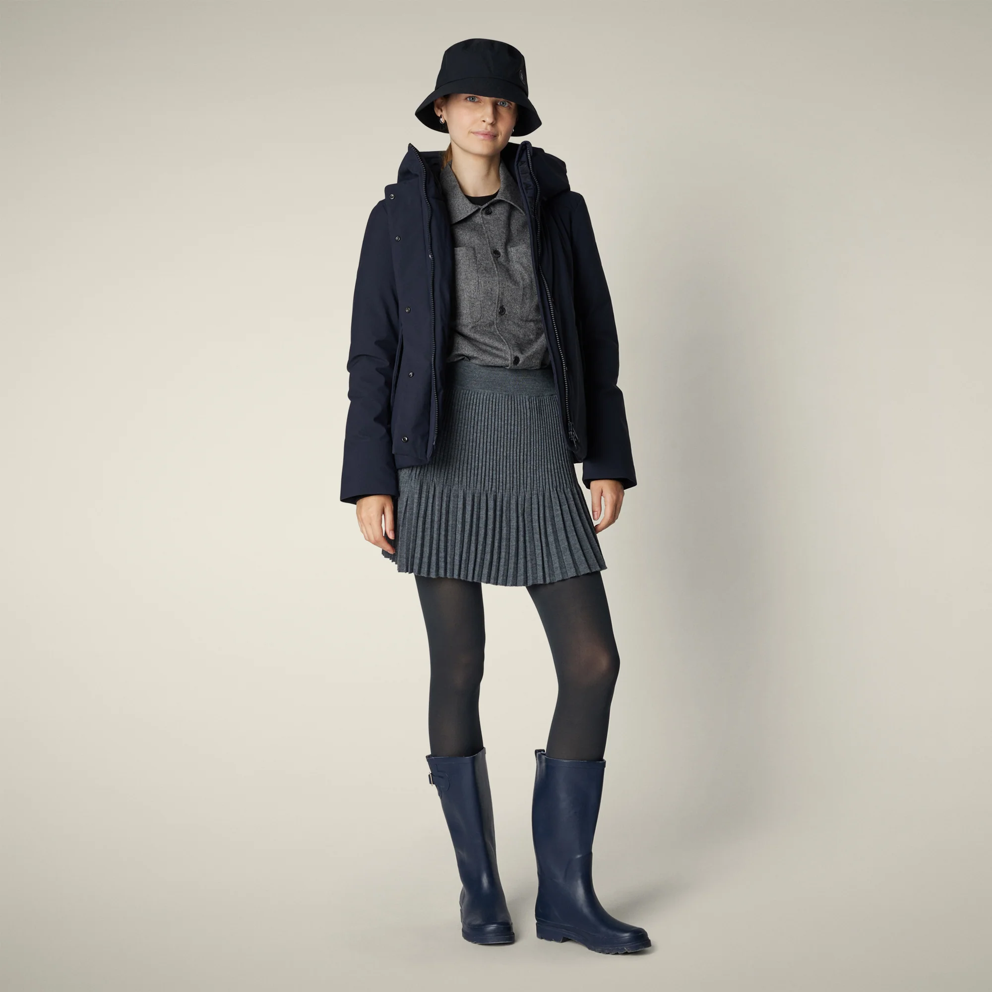 Women's Parka Esme in Blue Black