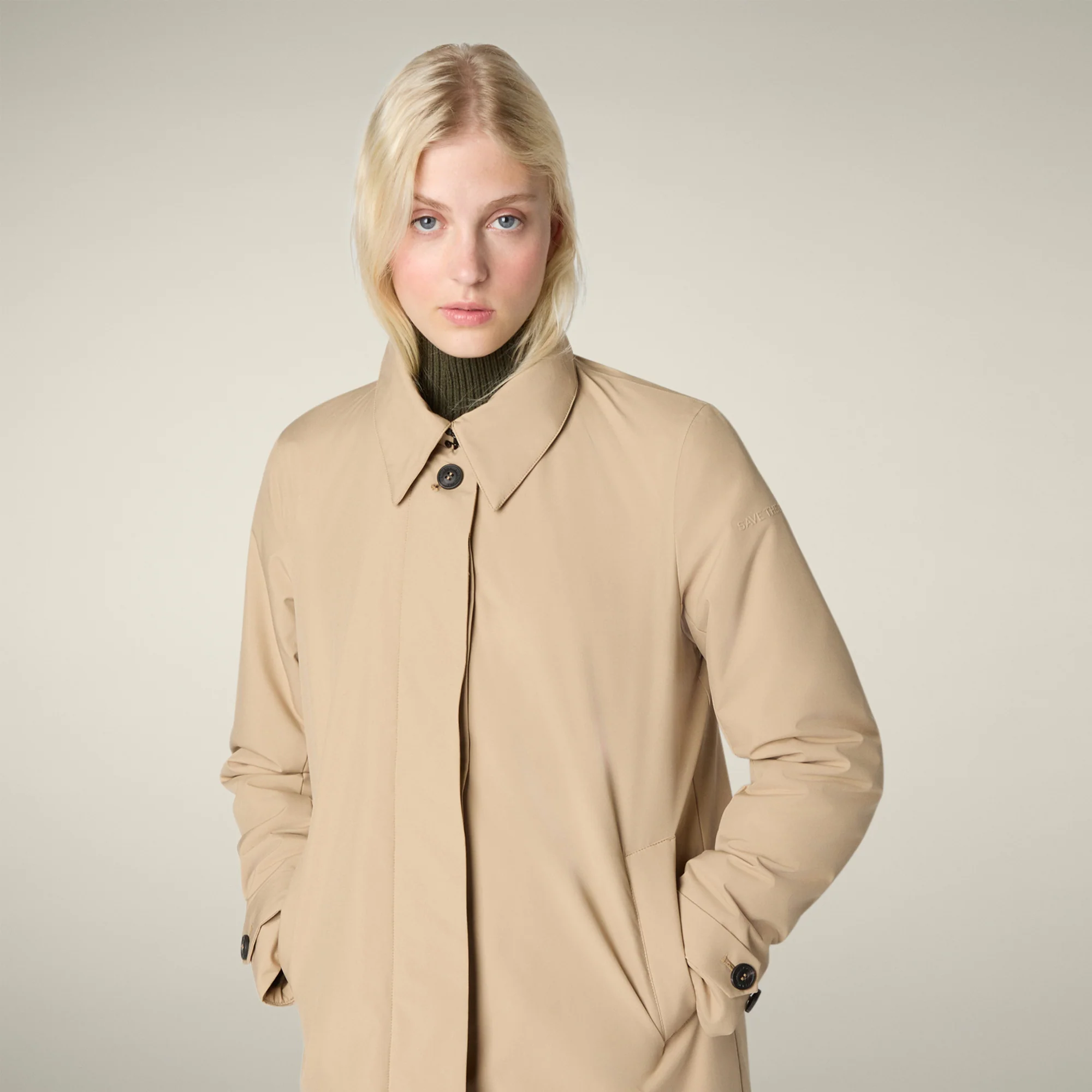 Women's Raincoat Embie in Stardust Beige