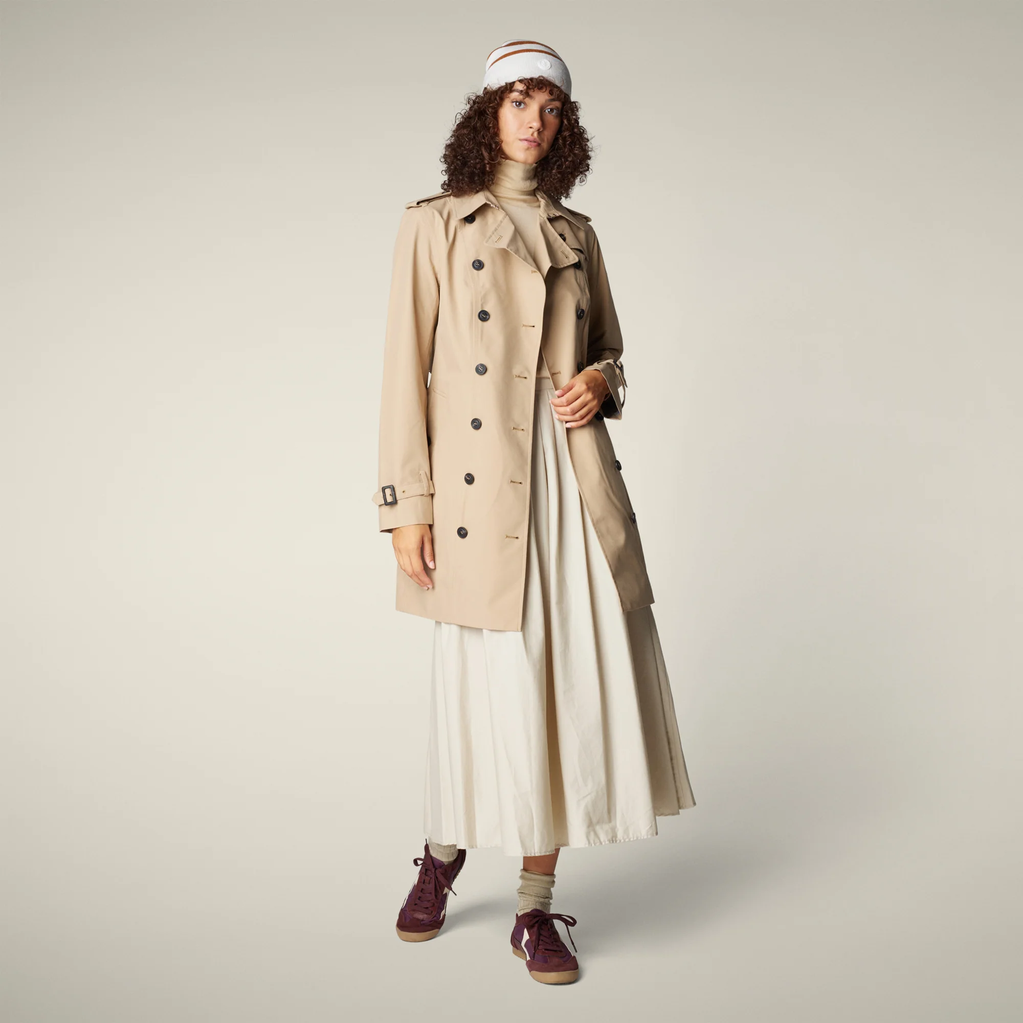 Women's Trench Coat Audrey in Stardust Beige