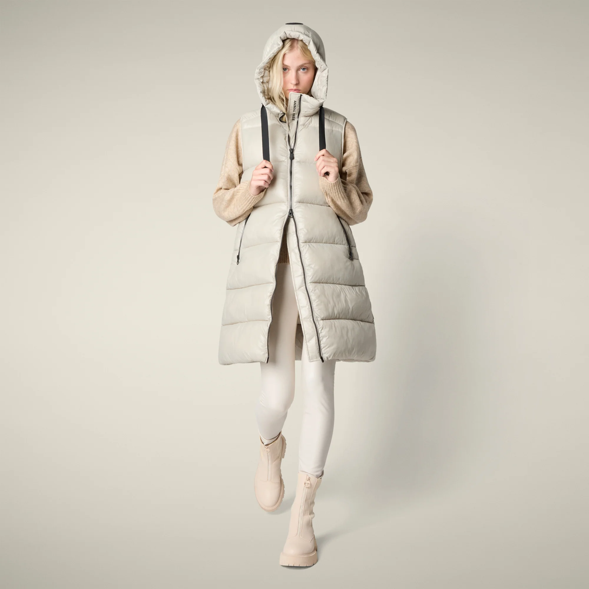 Women's Vest IRIA in rainy beige