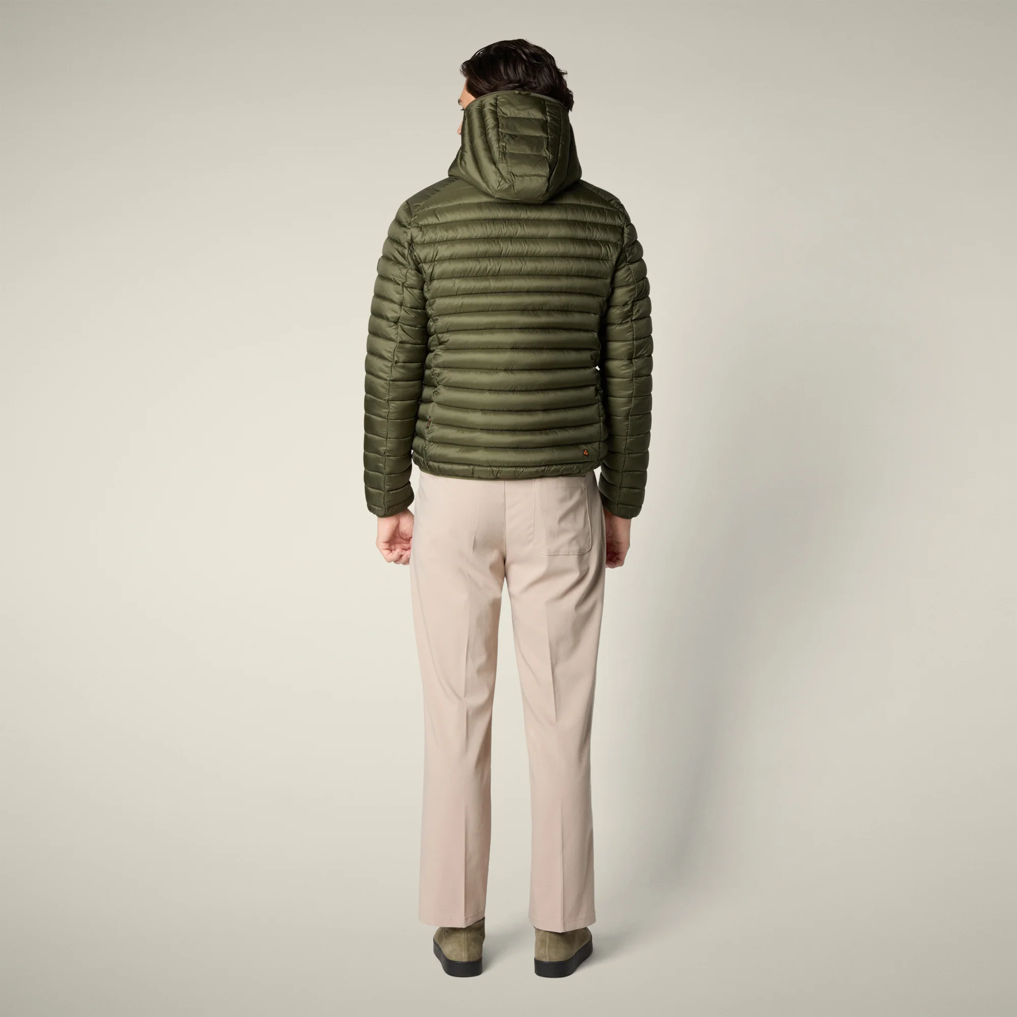Men's Animal free puffer Jacket Devon in Dusty Olive