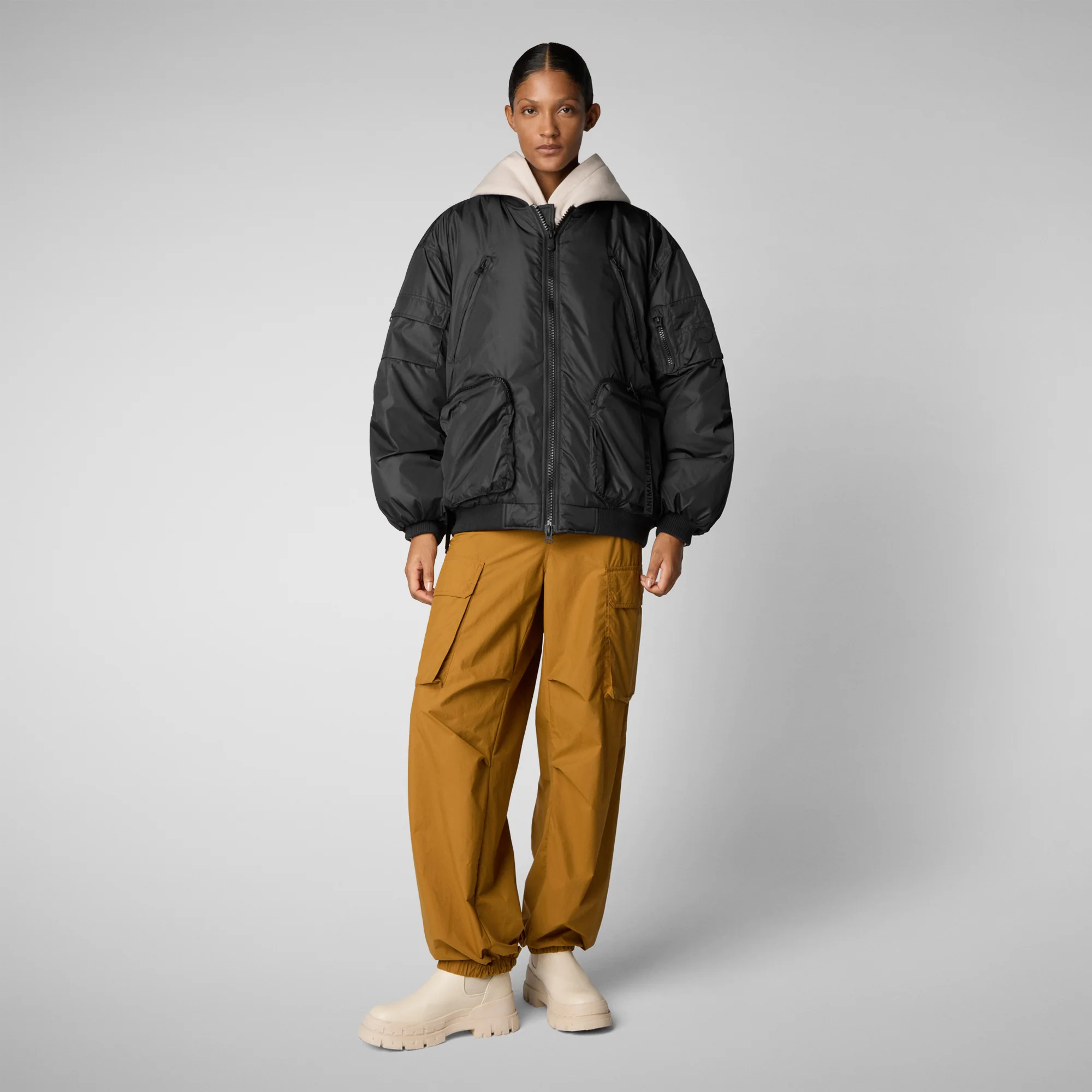 Unisex bomber jacket Usher in Black