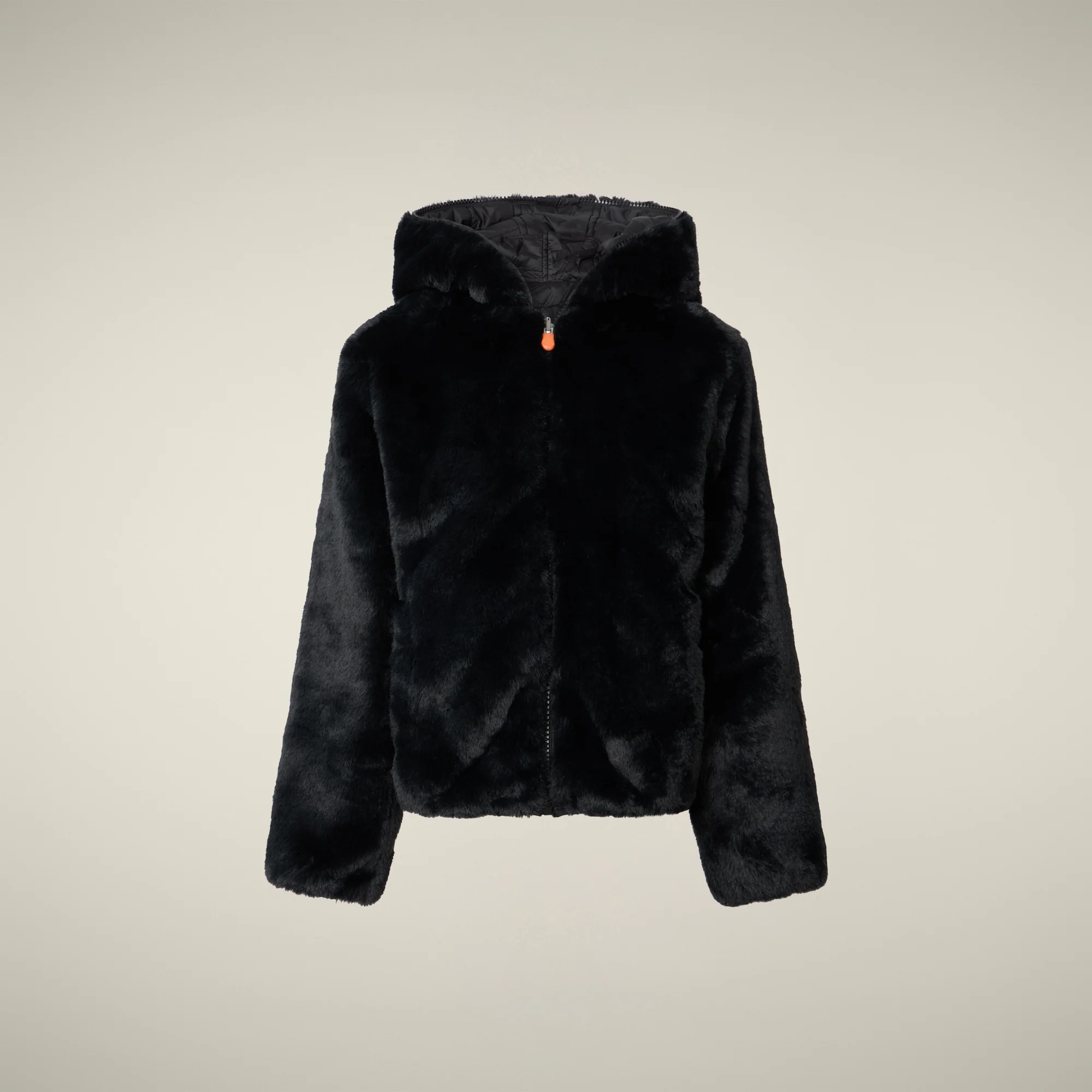 Girls' Reversible Faux Fur Jacket Chloe in Black