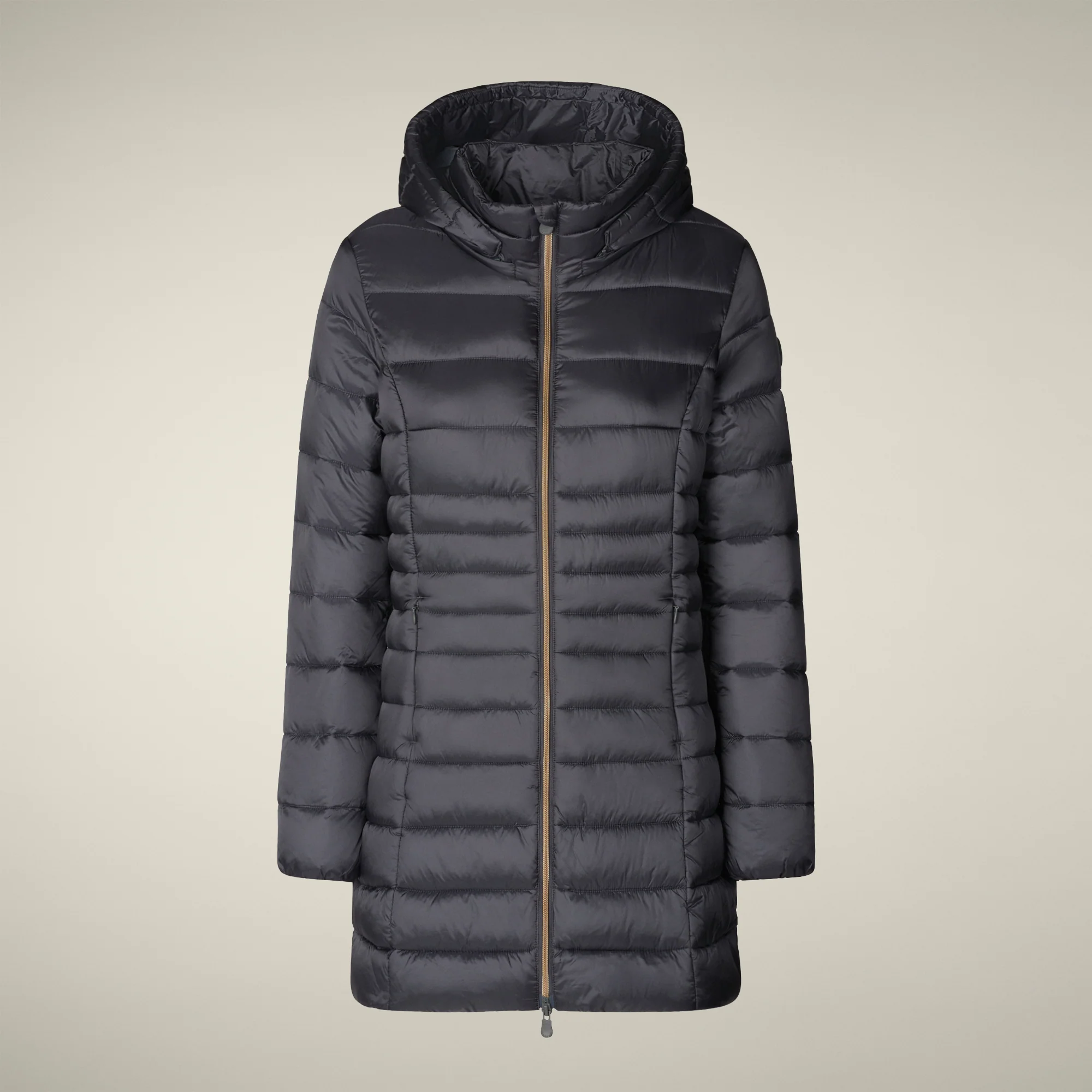 Women's Animal free puffer coat Reese in ebony grey