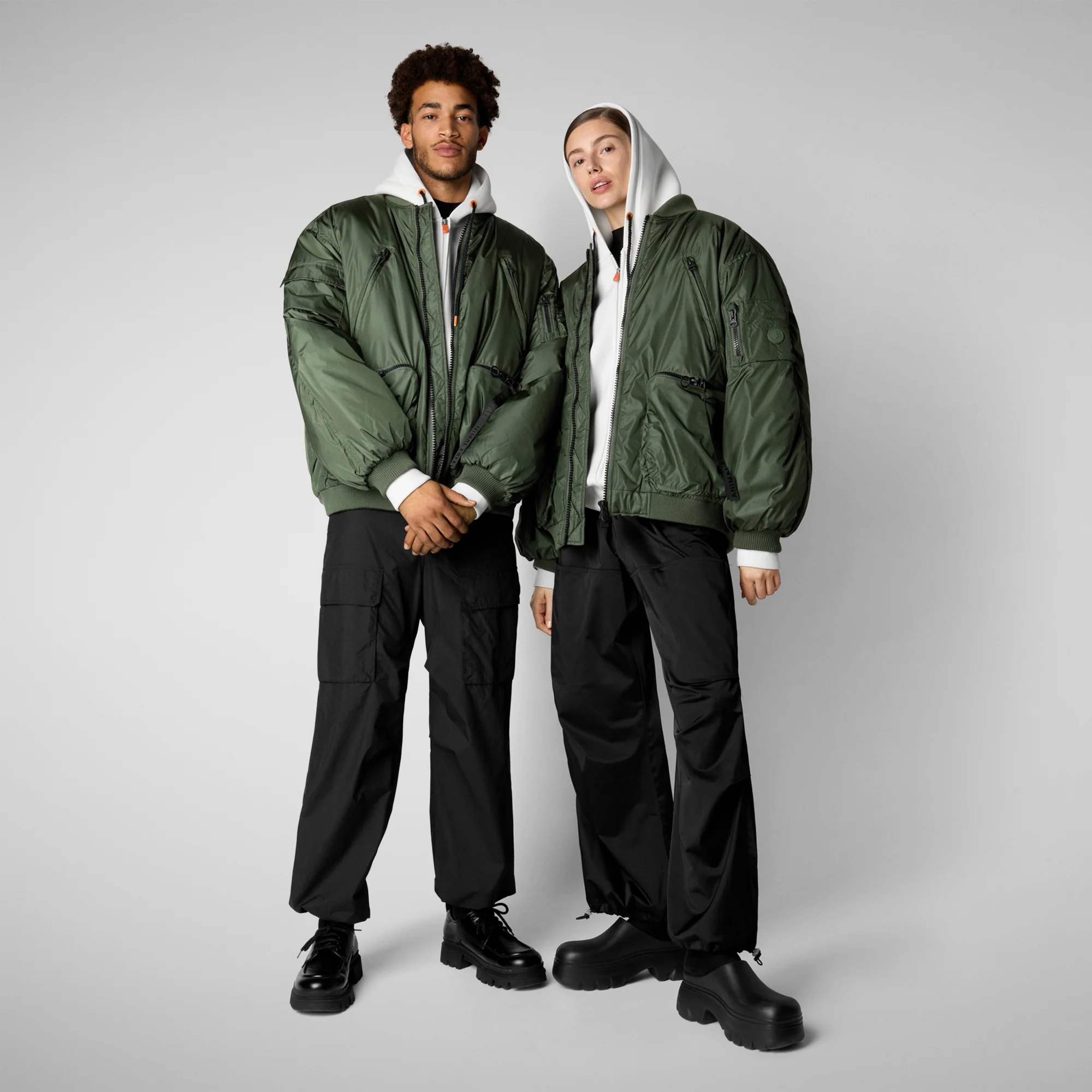 Unisex bomber jacket Usher in Thyme Green