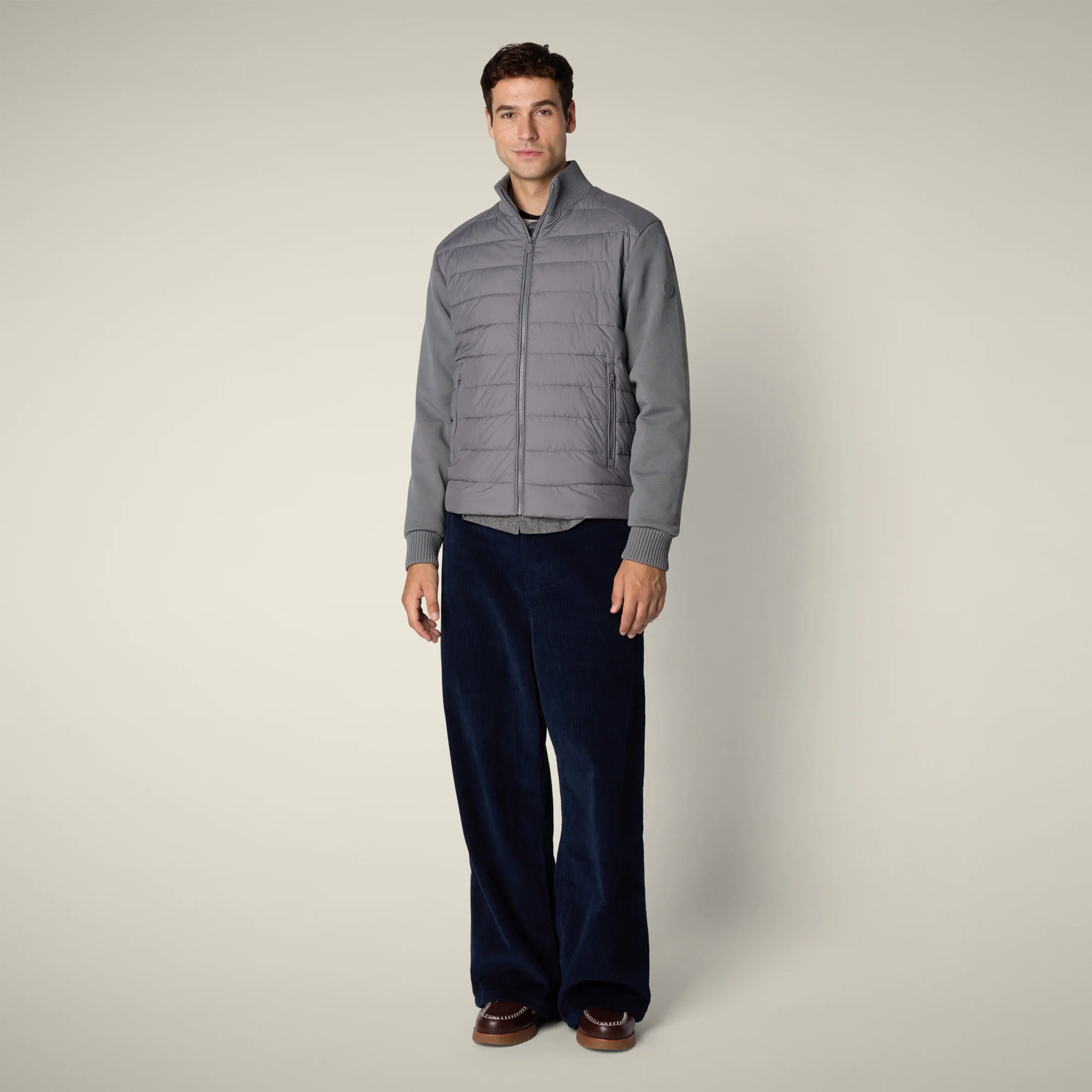 Men's jacket sedum in mid grey