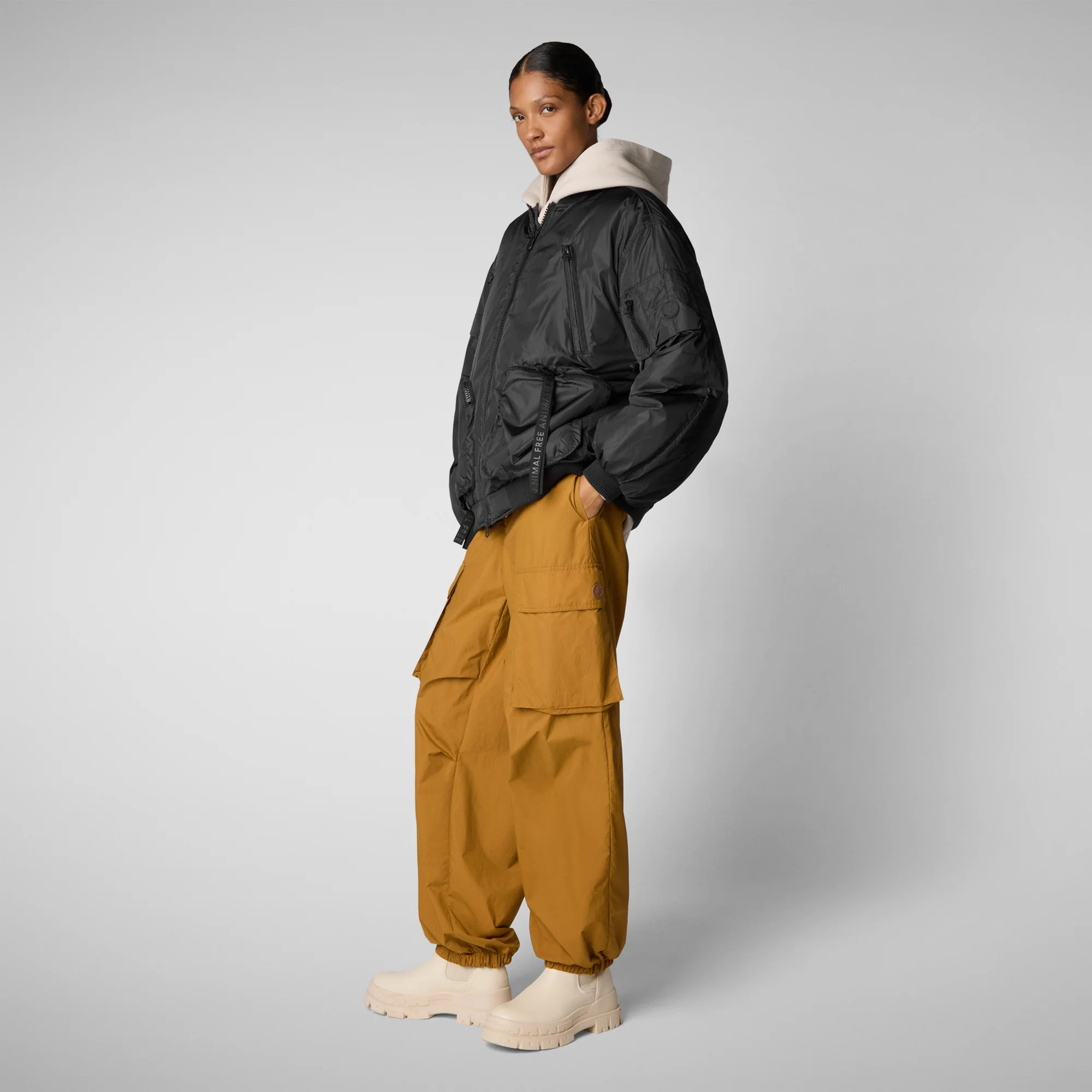 Unisex bomber jacket Usher in Black