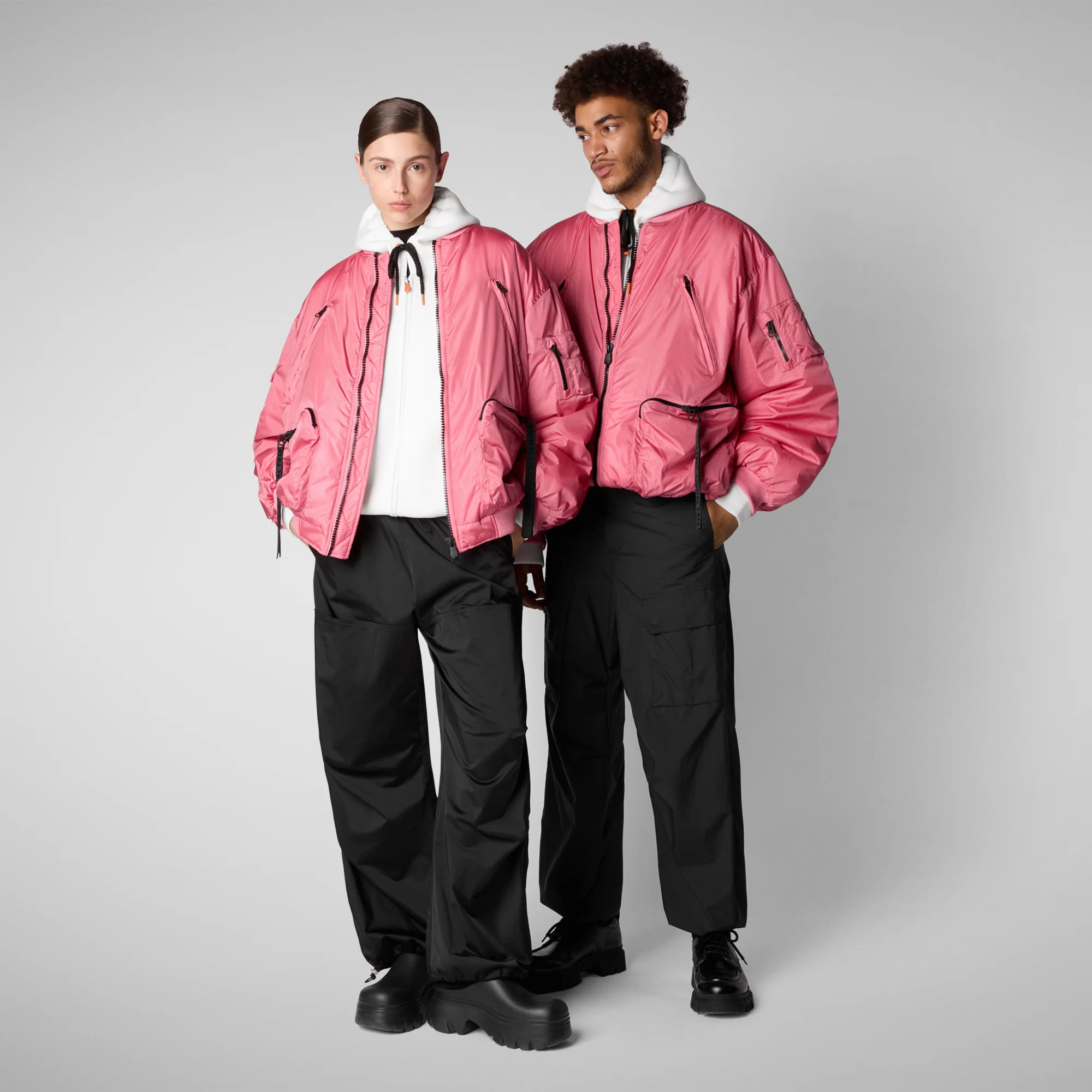 Unisex bomber jacket Usher in Bloom Pink